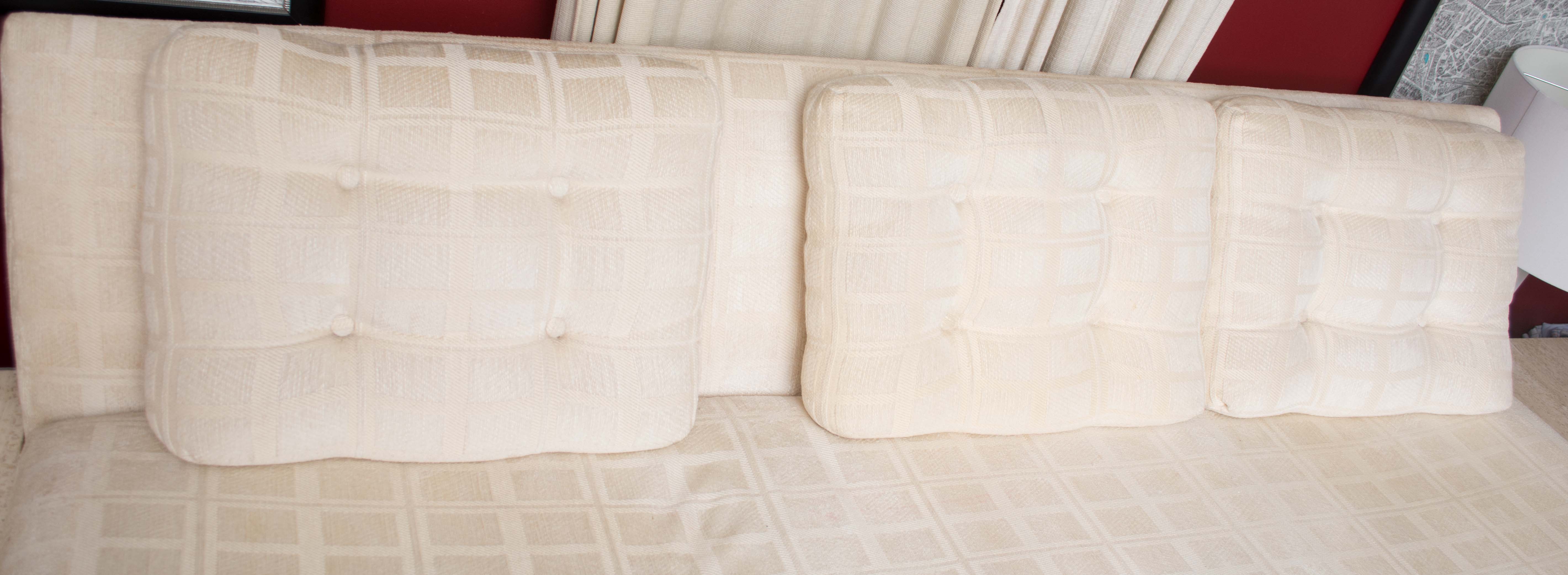 Adrian Pearsall Platform Sofa with Travertine End Tables