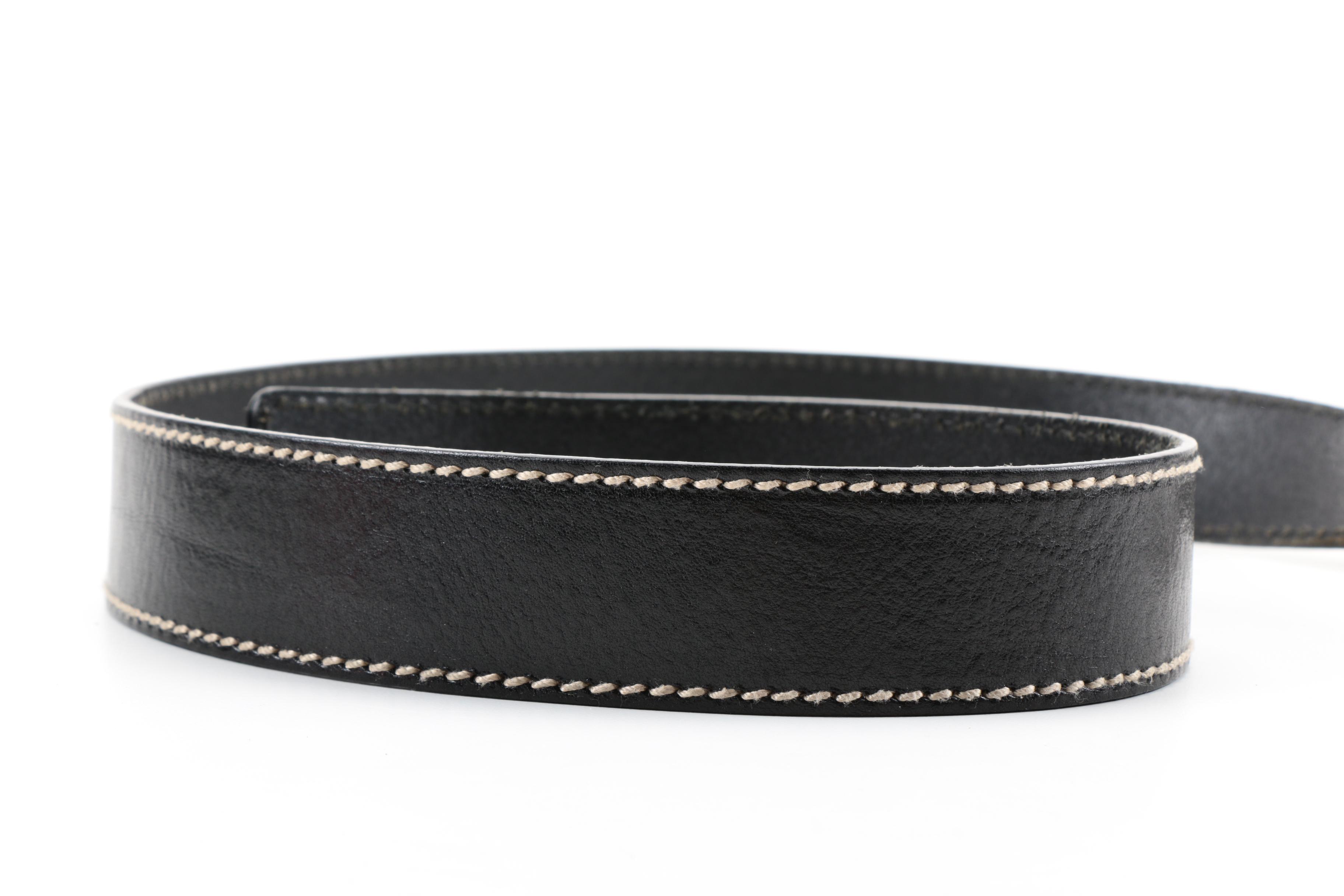 Gucci Black Leather Belt