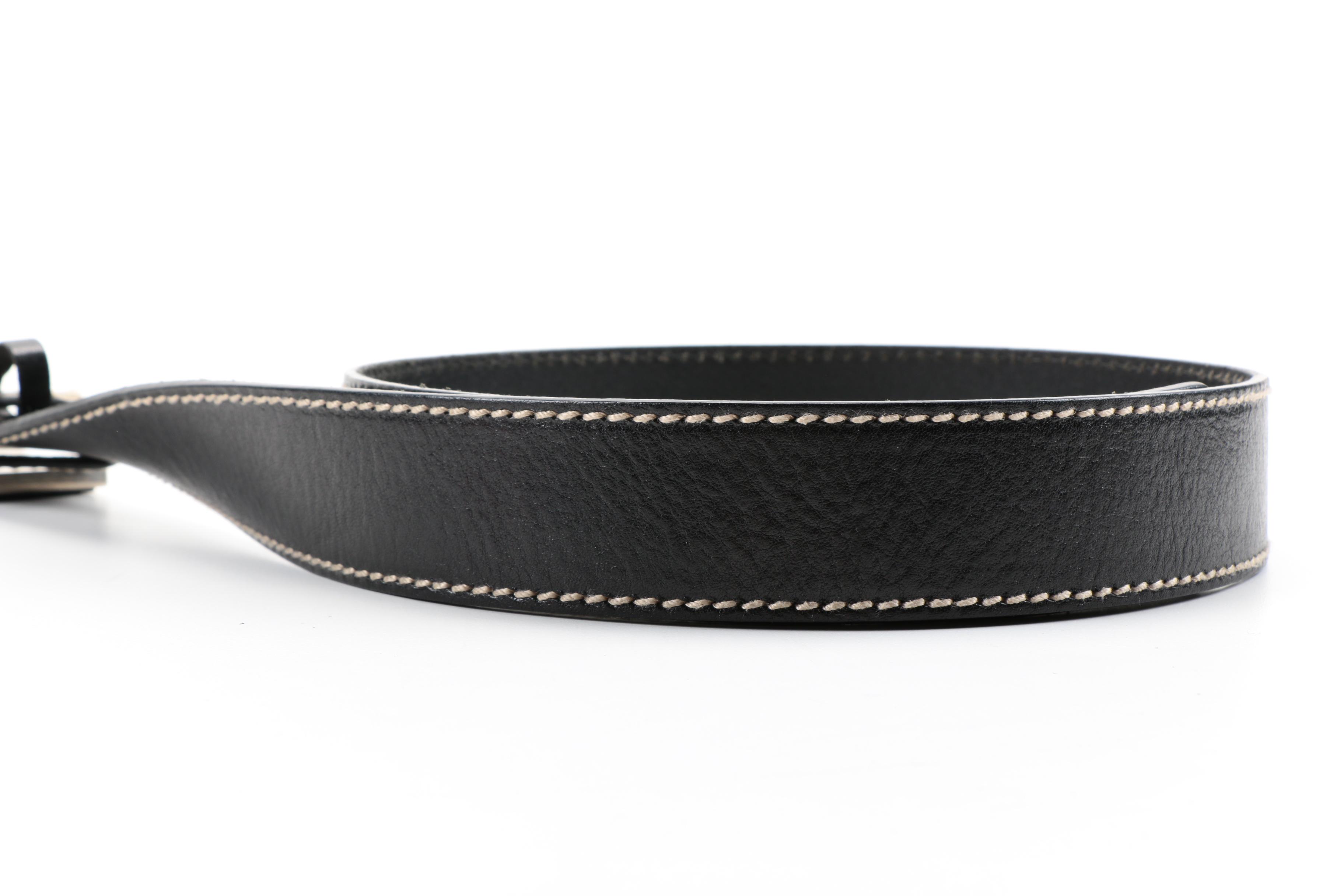 Gucci Black Leather Belt