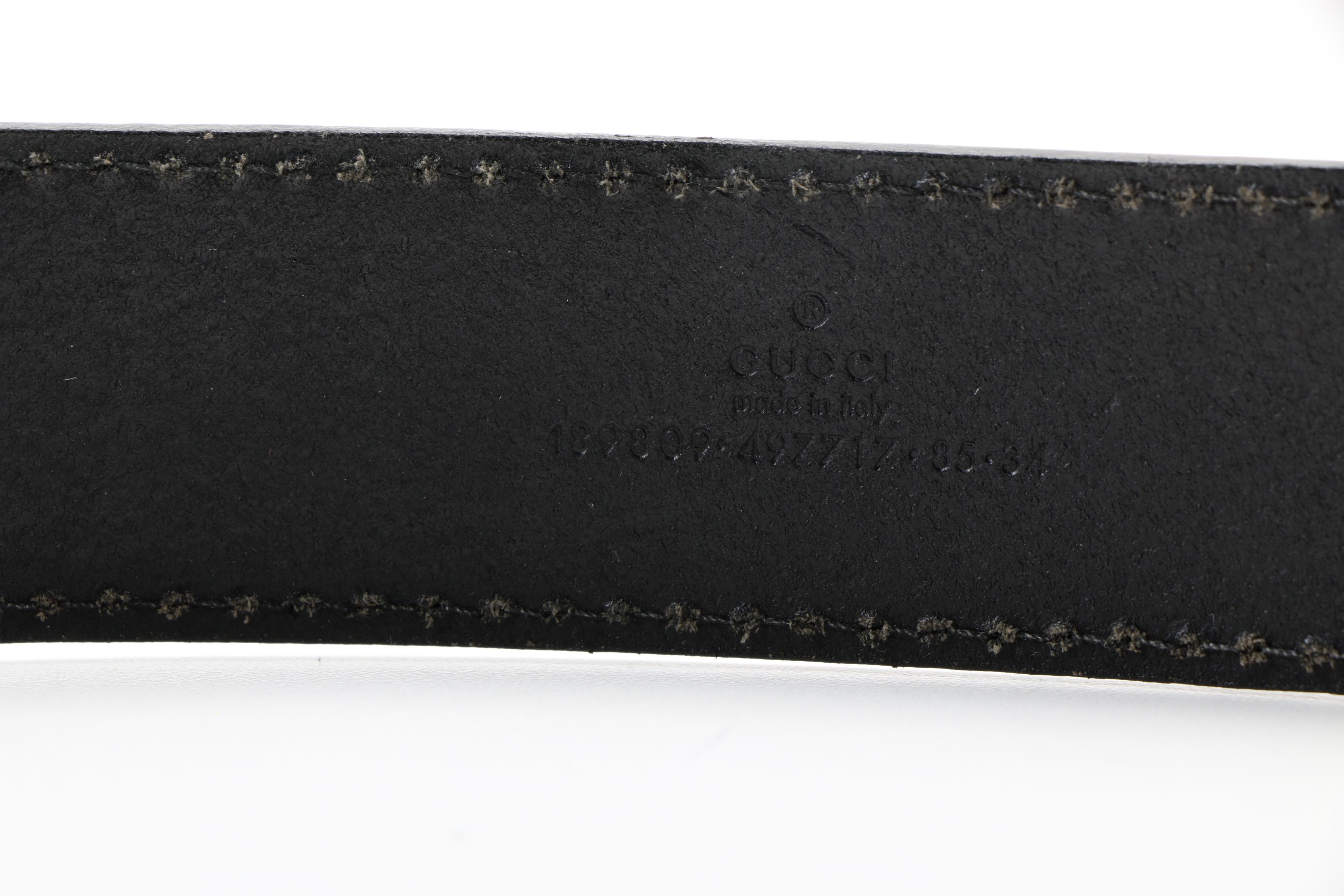 Gucci Black Leather Belt