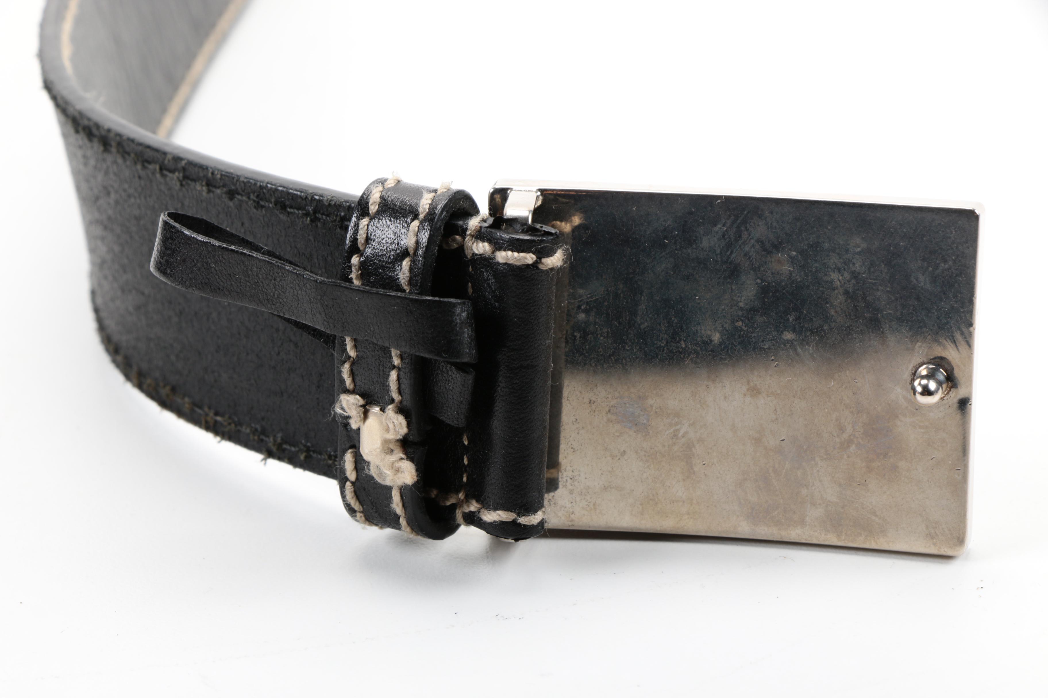 Gucci Black Leather Belt