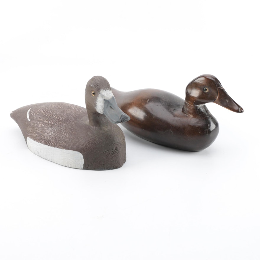 Pair of Decorative Wooden Duck Decoys