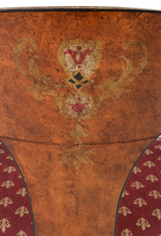 Hand Painted Curved Back Arm Chair By Sherrill