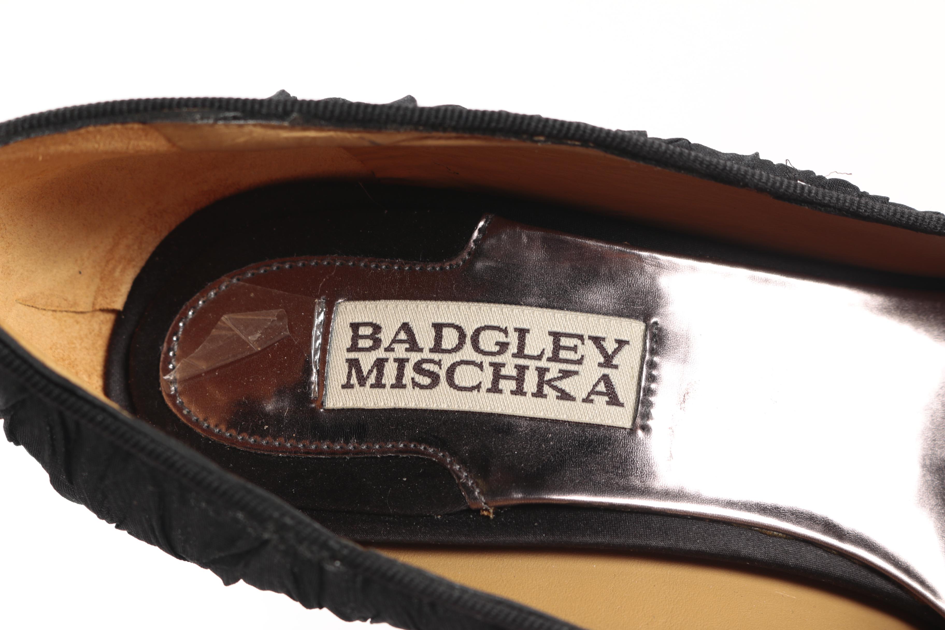 Badgley Mischka Sequined Peep-Toe Heels