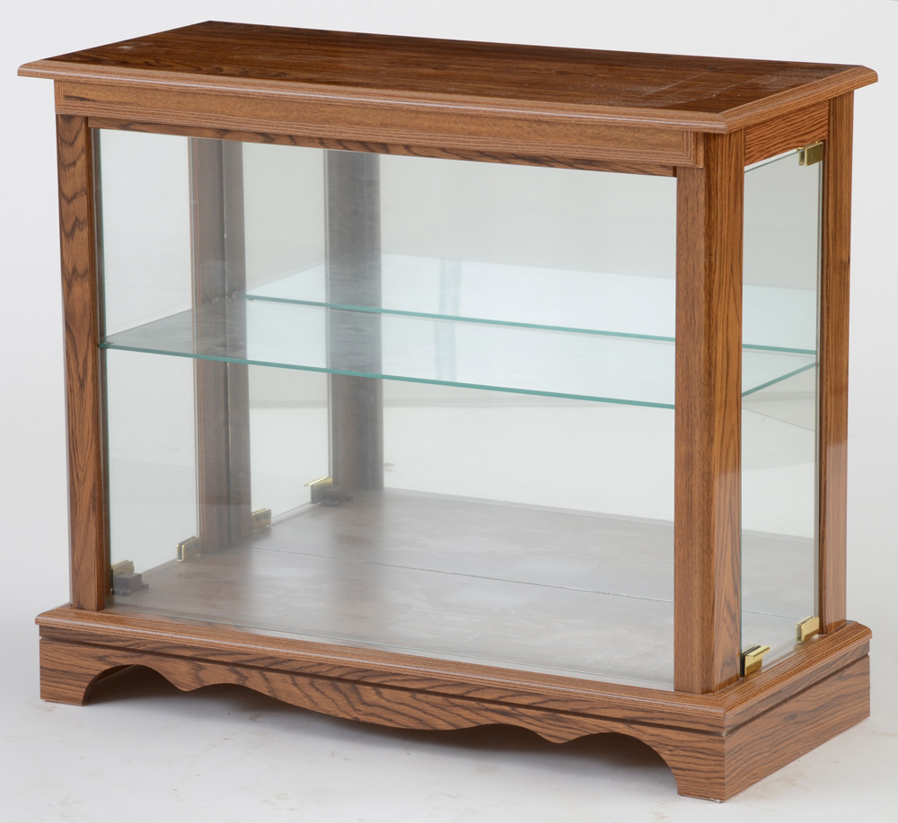Illuminated Glass Front Hall Console