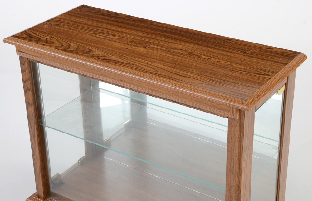 Illuminated Glass Front Hall Console