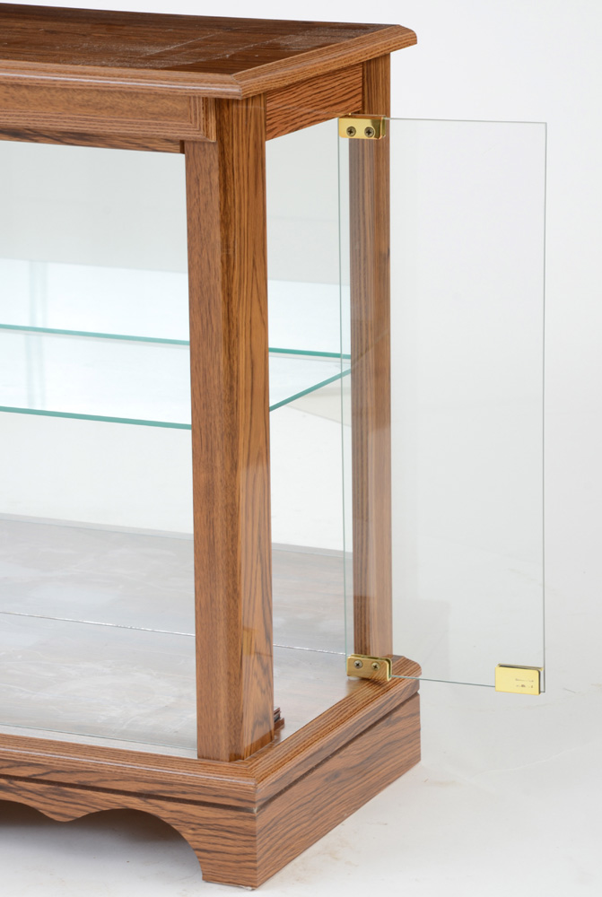 Illuminated Glass Front Hall Console