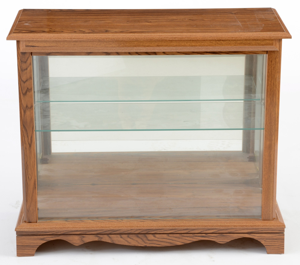 Illuminated Glass Front Hall Console
