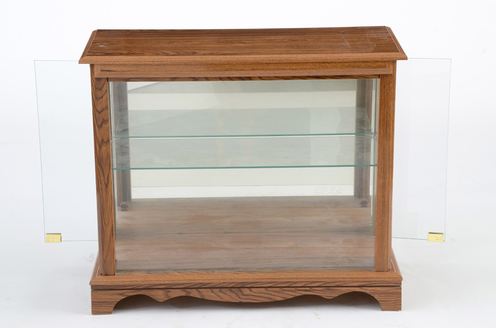Illuminated Glass Front Hall Console