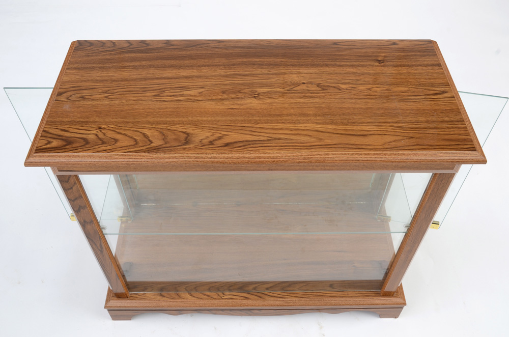 Illuminated Glass Front Hall Console