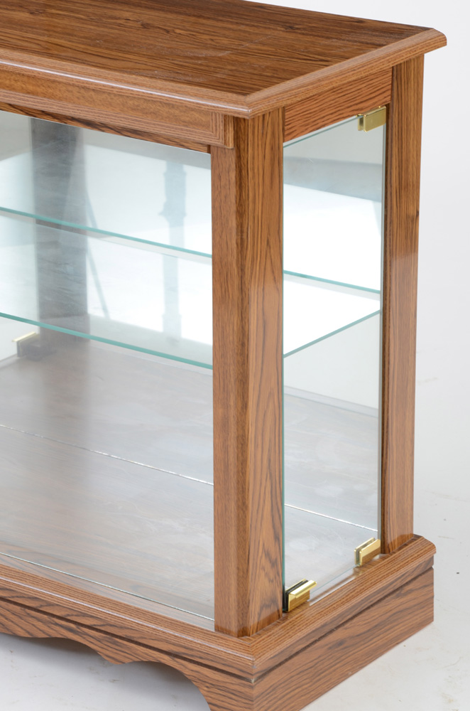 Illuminated Glass Front Hall Console