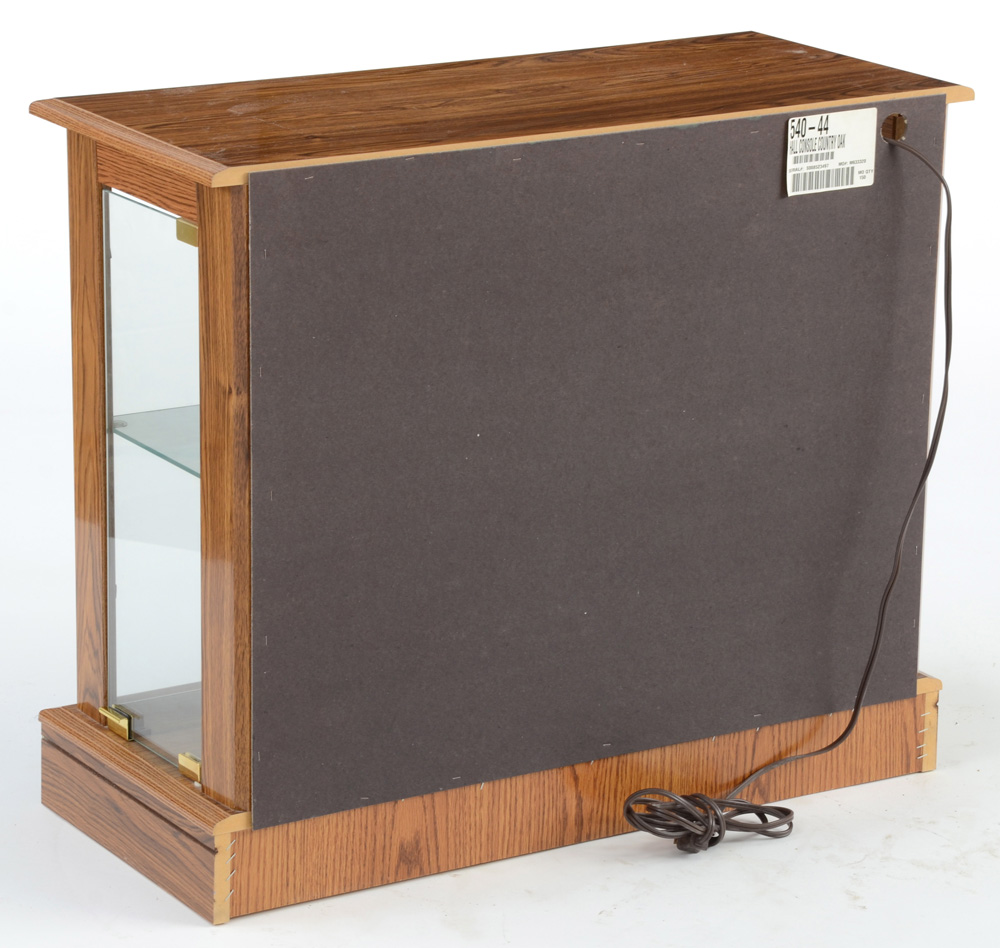 Illuminated Glass Front Hall Console