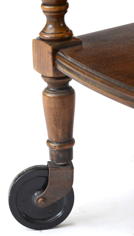Walnut Rolling Tea Cart