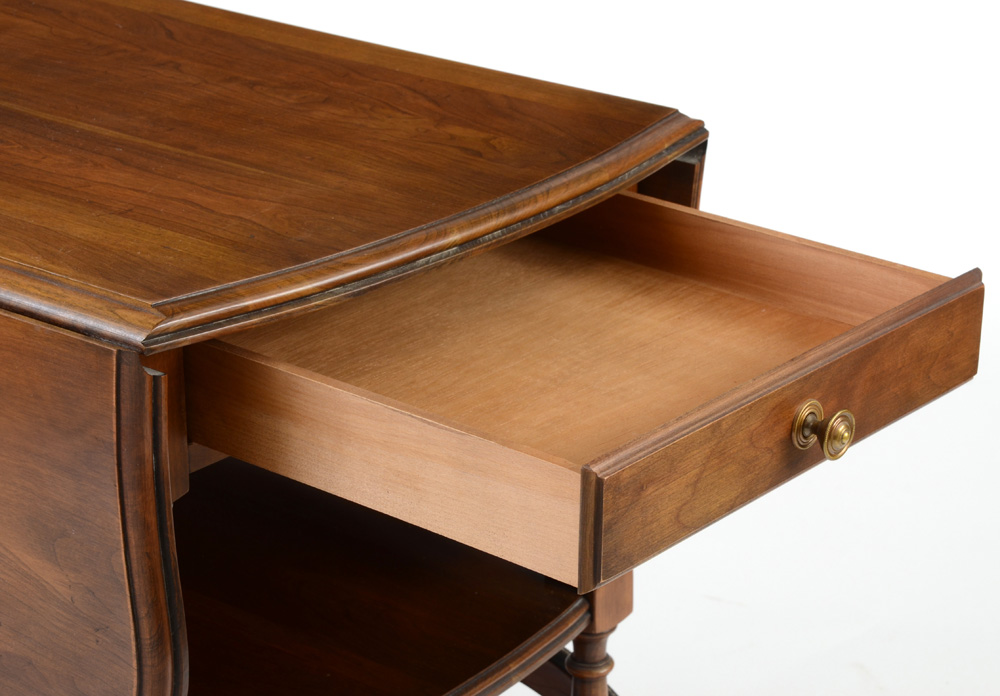 Walnut Rolling Tea Cart