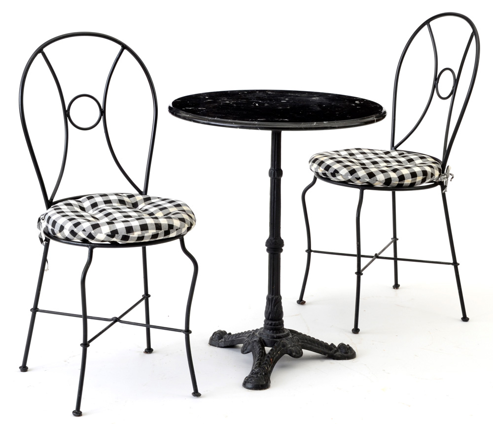 Marble Top Bistro Table and Chairs