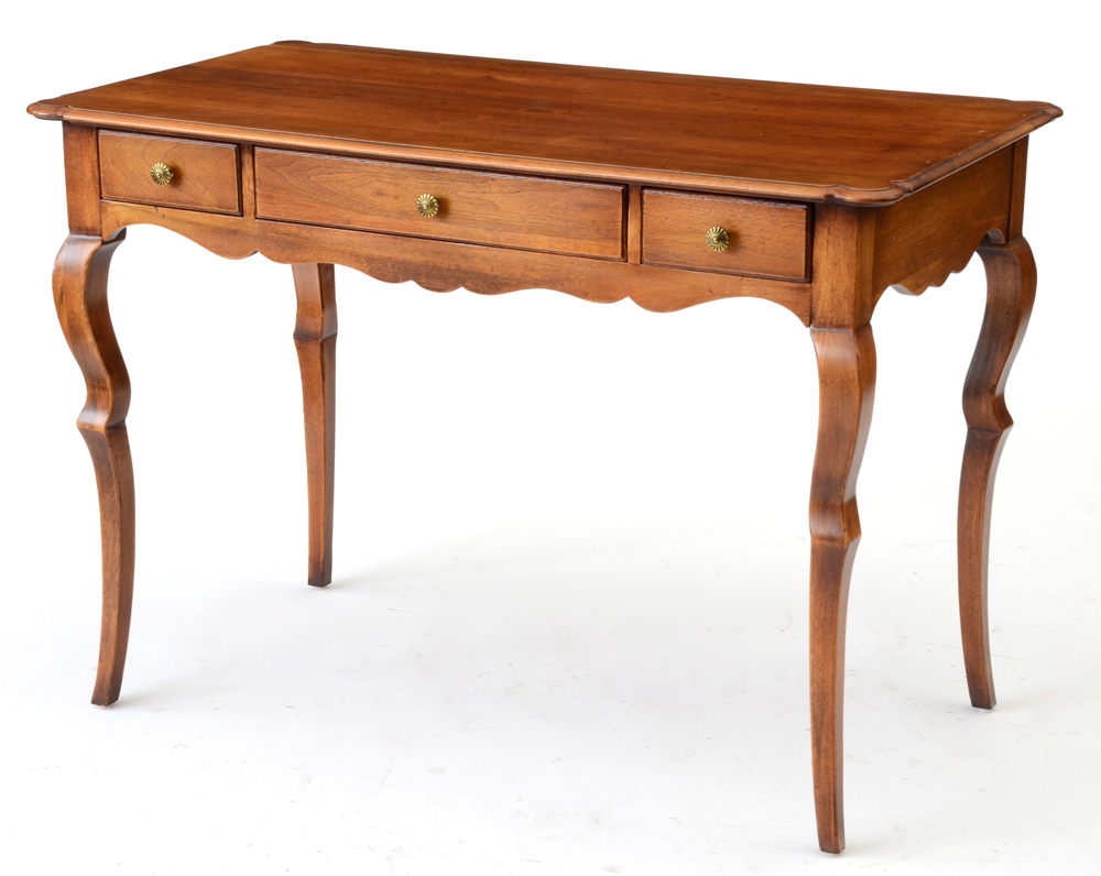 Walnut Console Table By Henredon