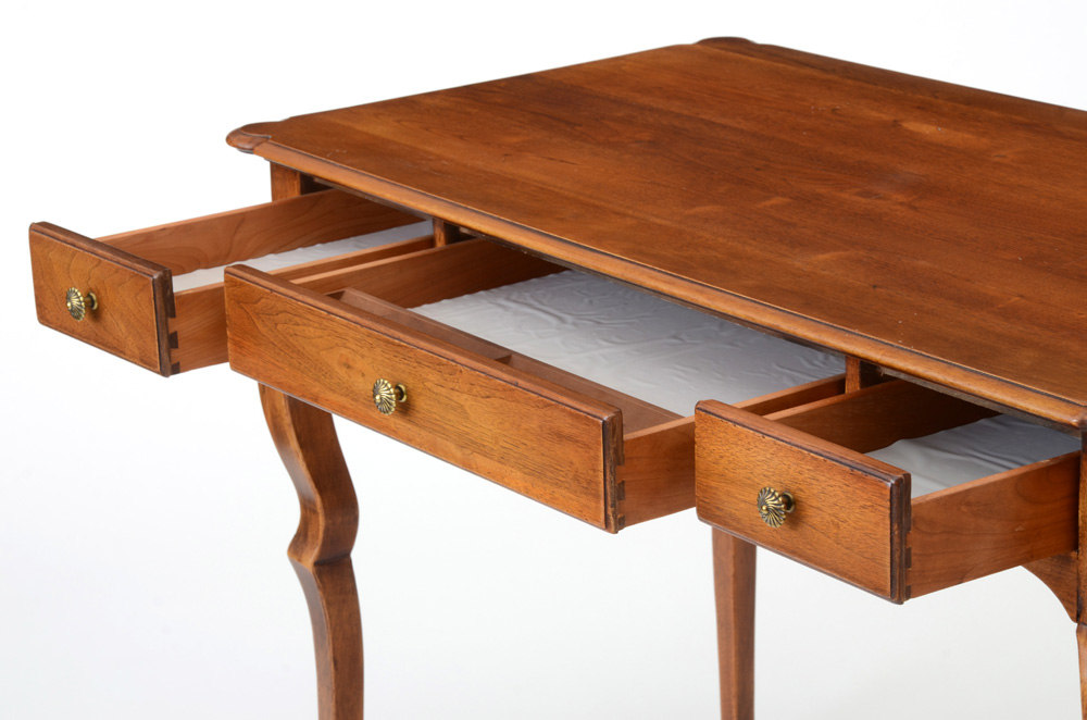 Walnut Console Table By Henredon