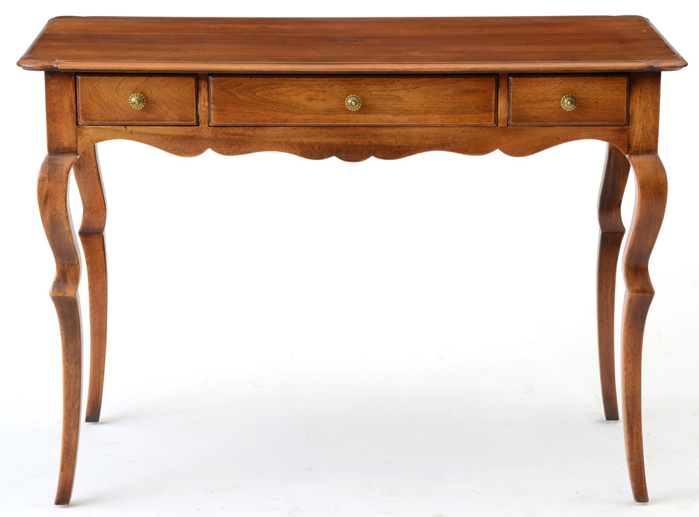 Walnut Console Table By Henredon