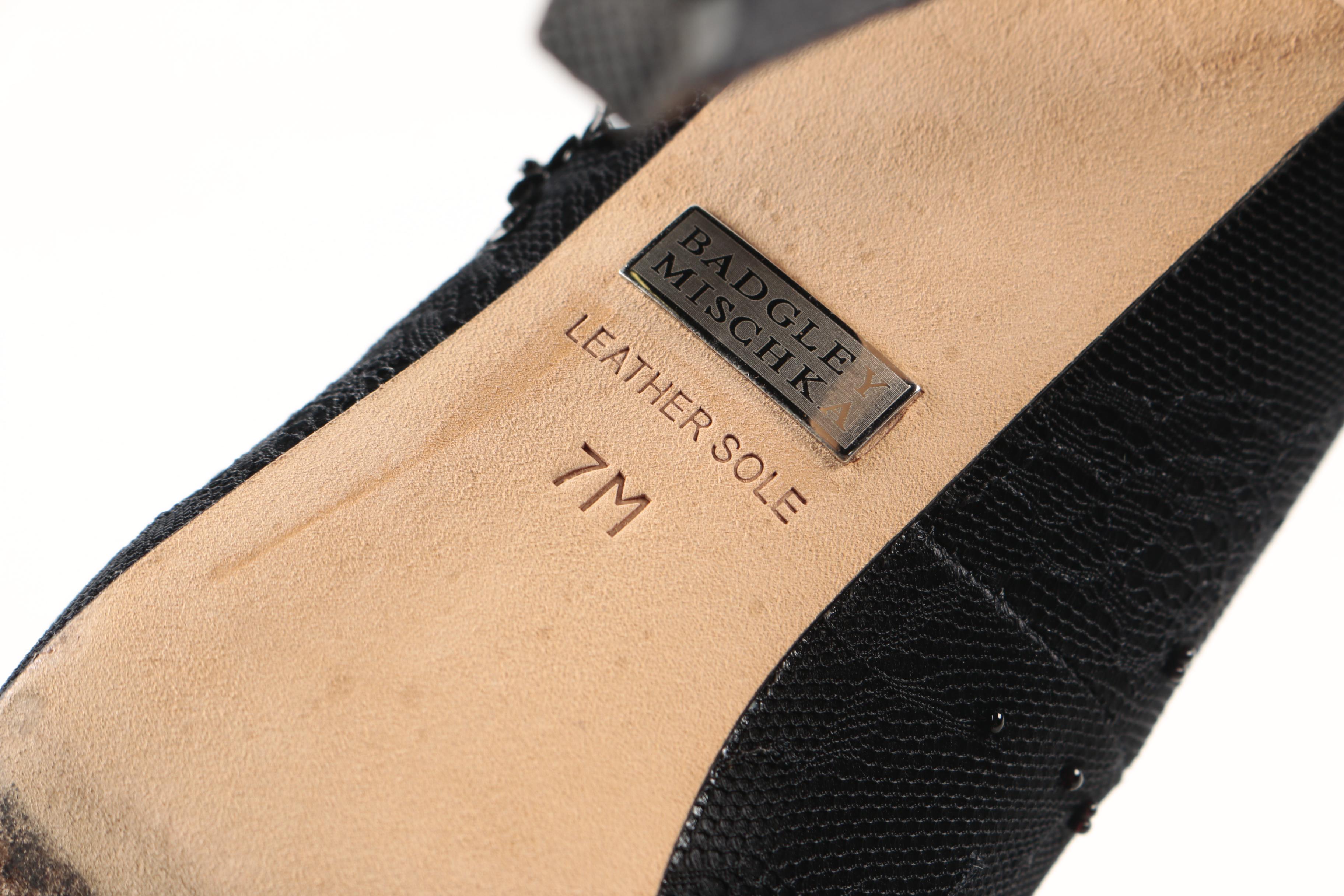 Badgley Mischka Embellished Peep Toe Dress Pumps