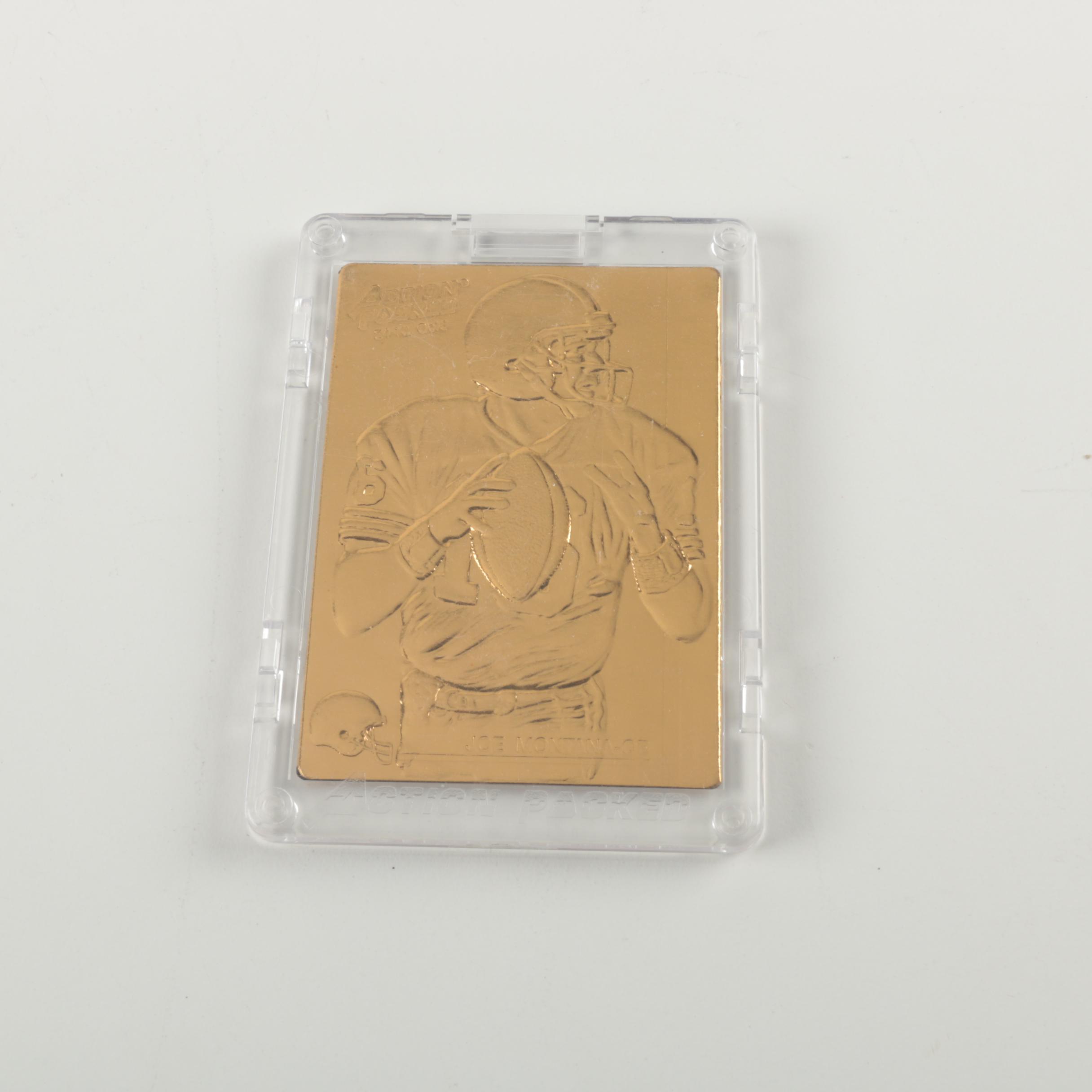 Action Packed 24kt Gold Joe Montana Football Card