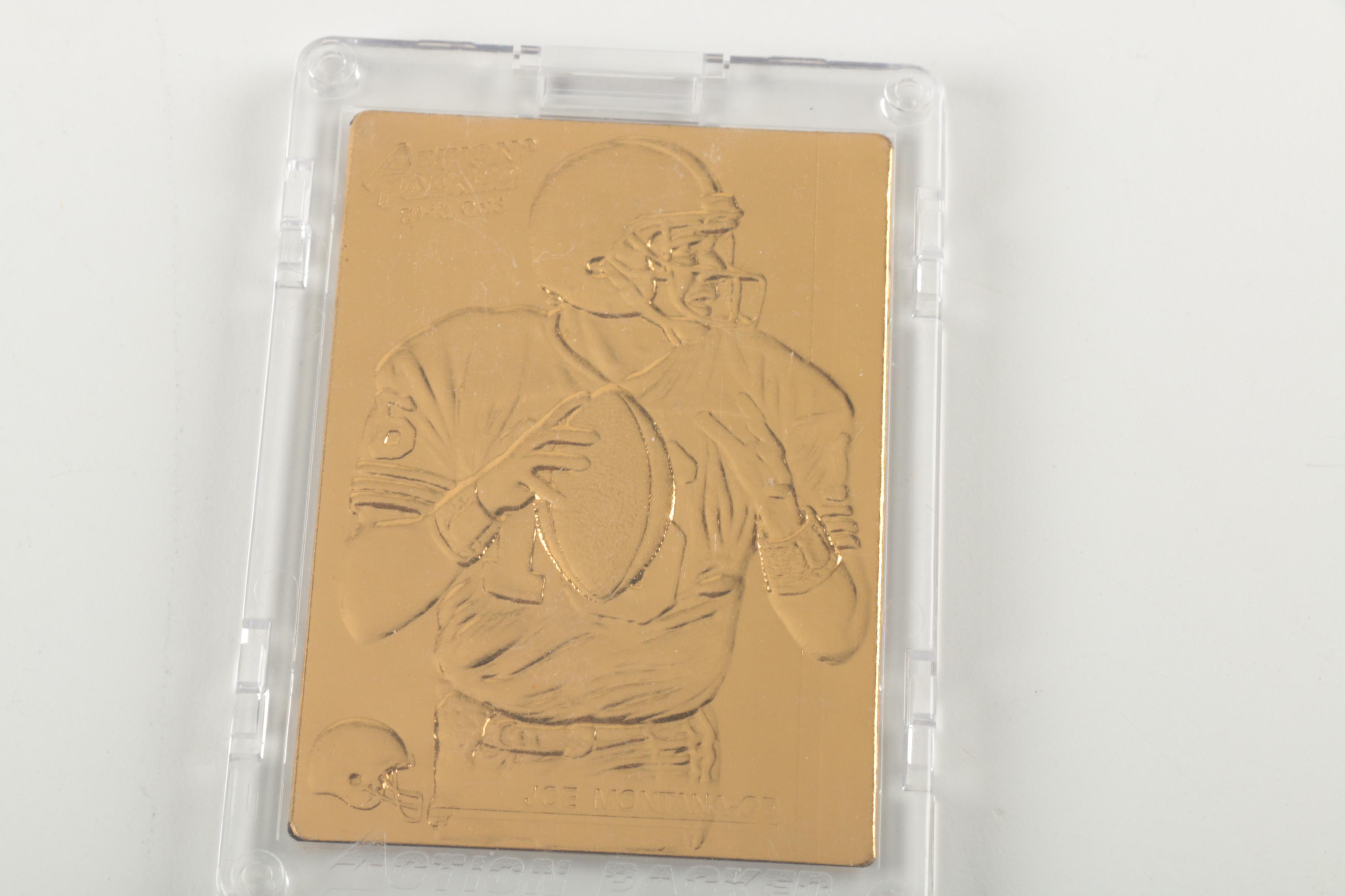 Action Packed 24kt Gold Joe Montana Football Card