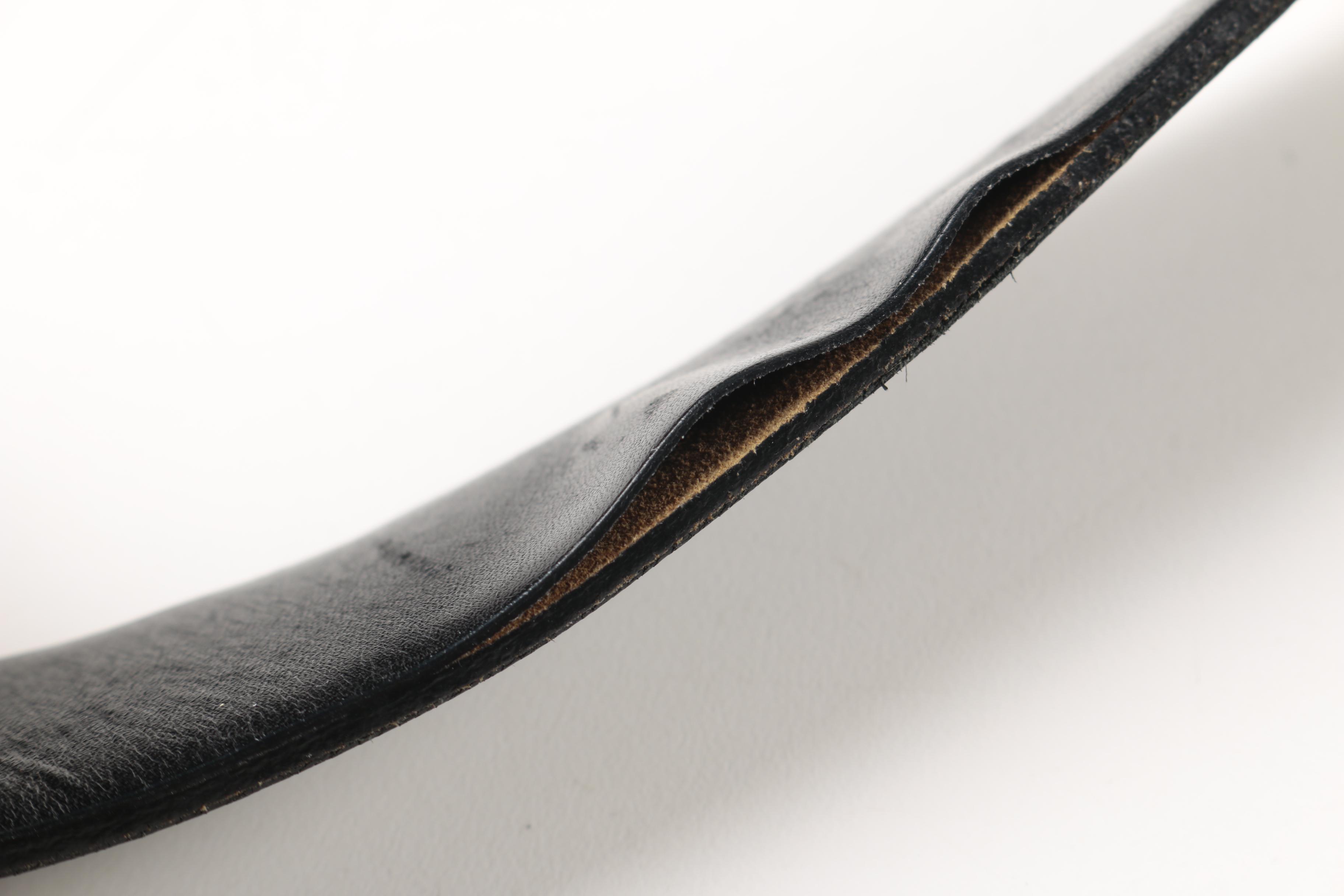 Two Pairs of Prada Black Leather Belts