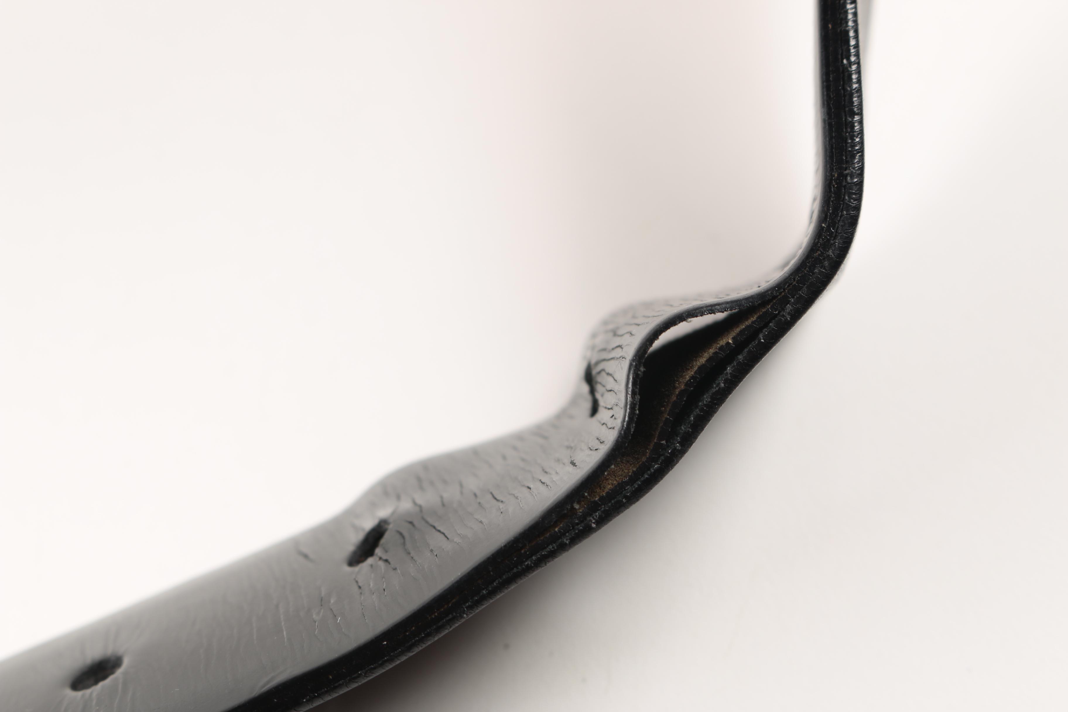 Two Pairs of Prada Black Leather Belts