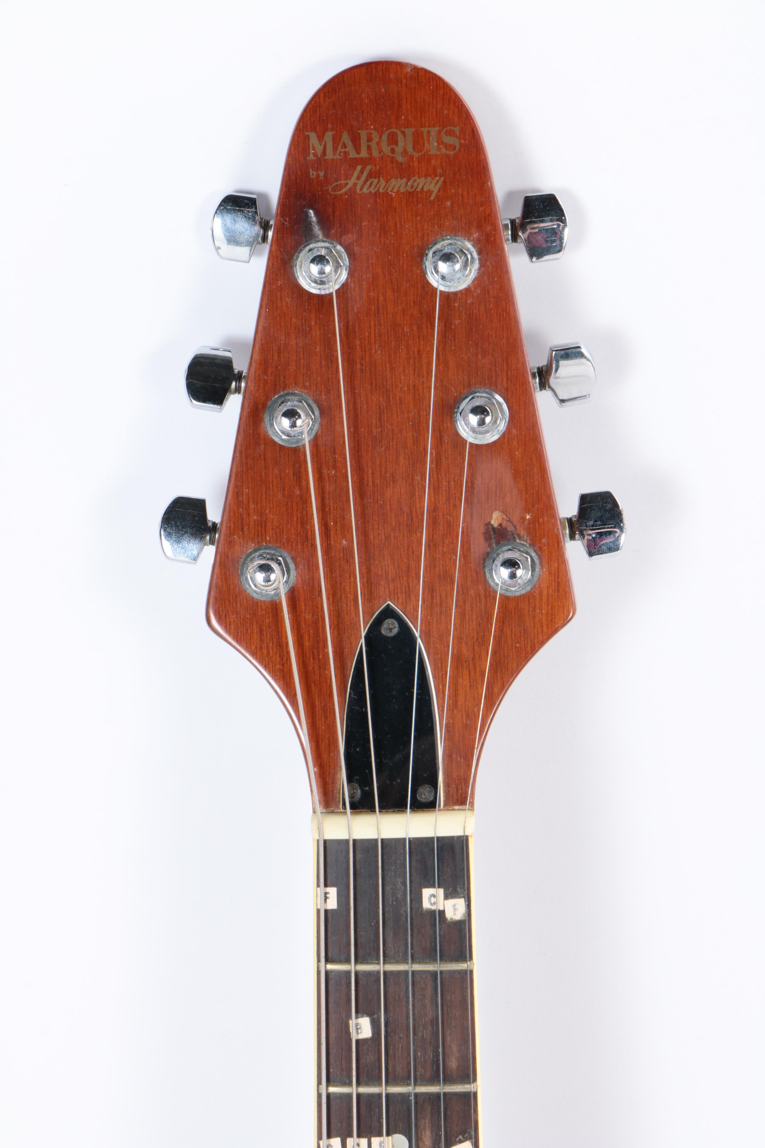 Harmony Marquis Flying V Style Electric Guitar with Case