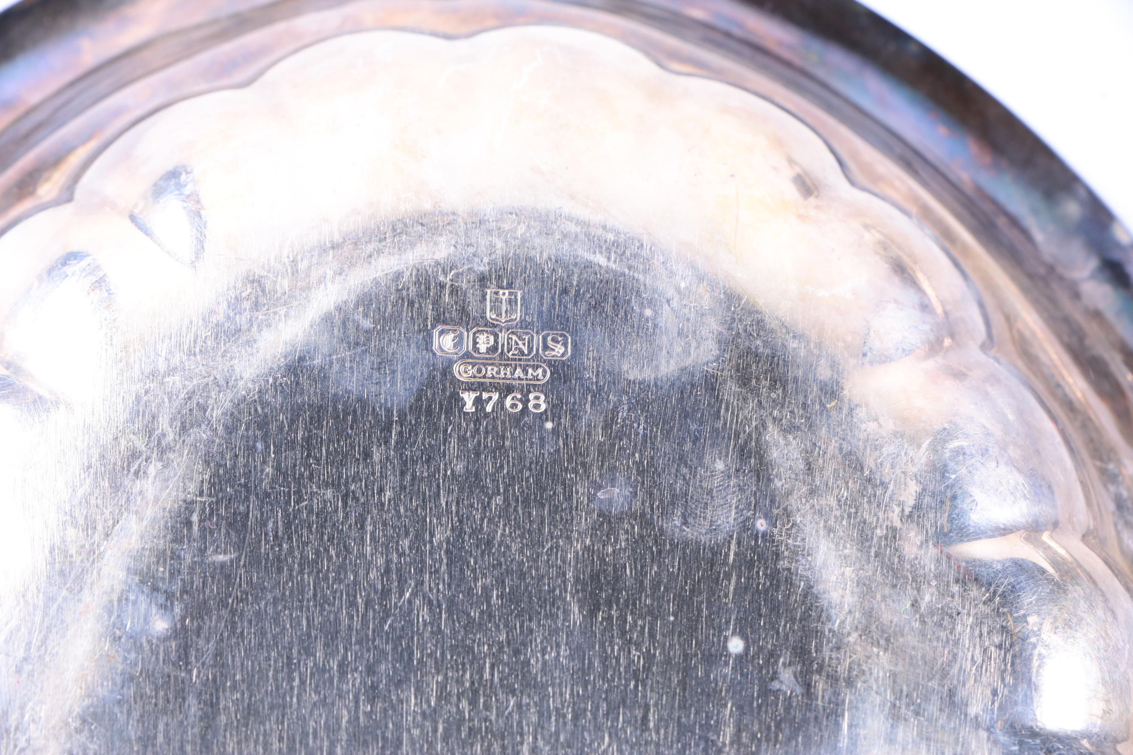Gorham Oval Silver Plate Tray with Additional Silver Plate Serveware