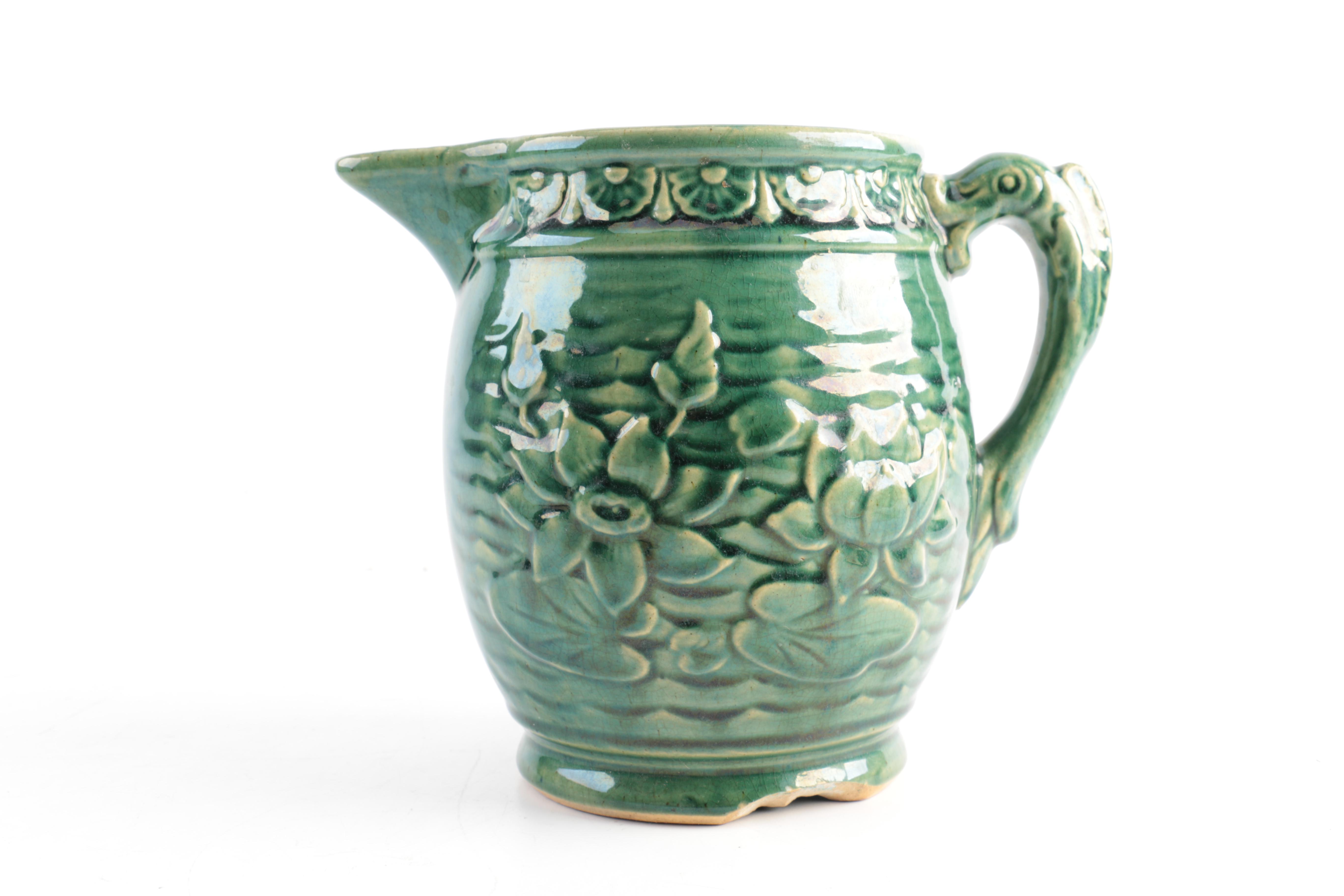 Vintage McCoy and Zanesville Pottery Pitchers