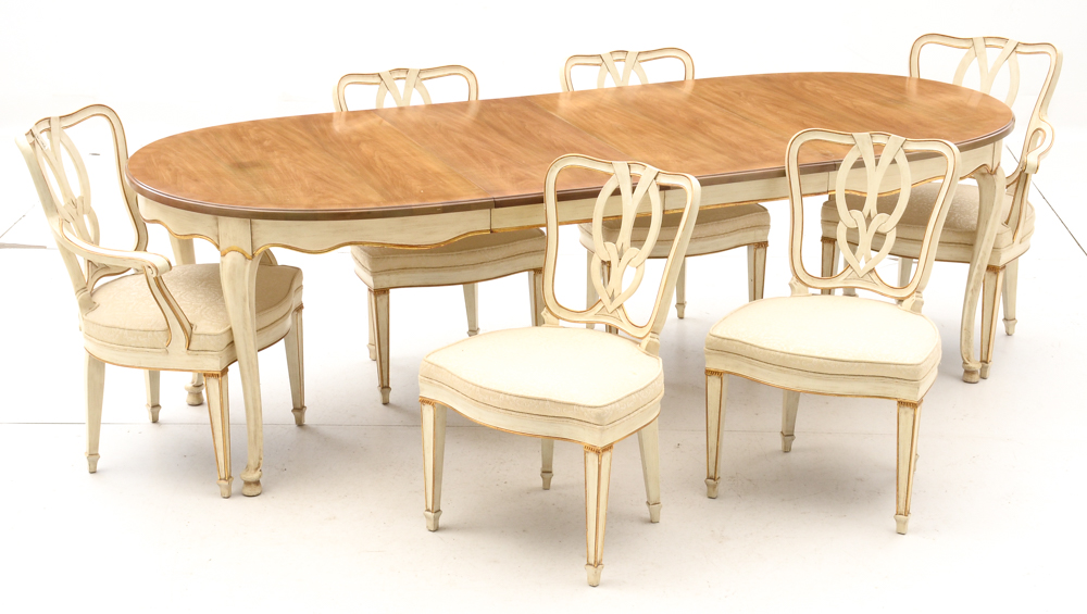 French Provincial Dining Set By John Widdicomb