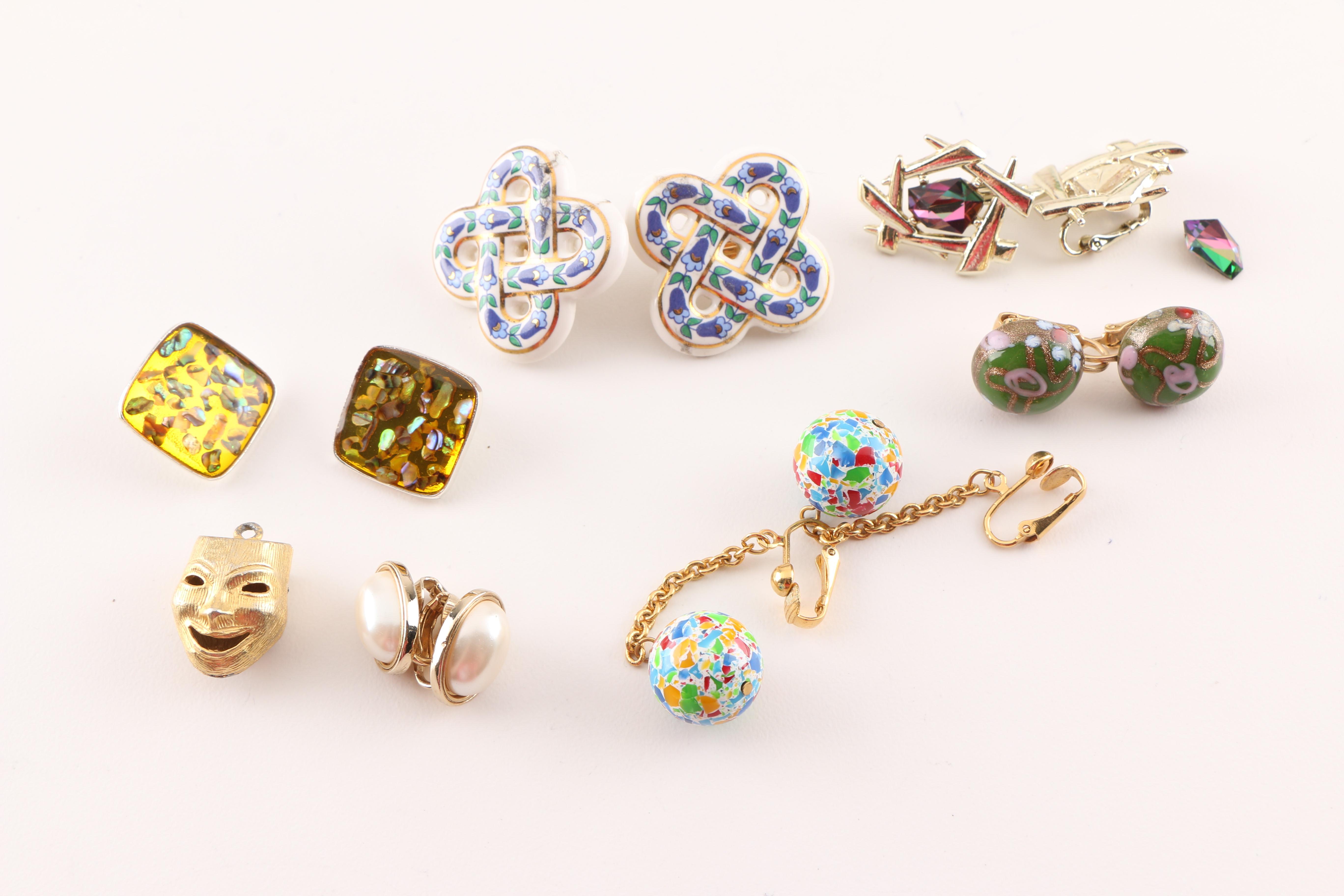 Assortment of Costume Jewelry Including Cloisonné,  Butler & Wilson and Coro