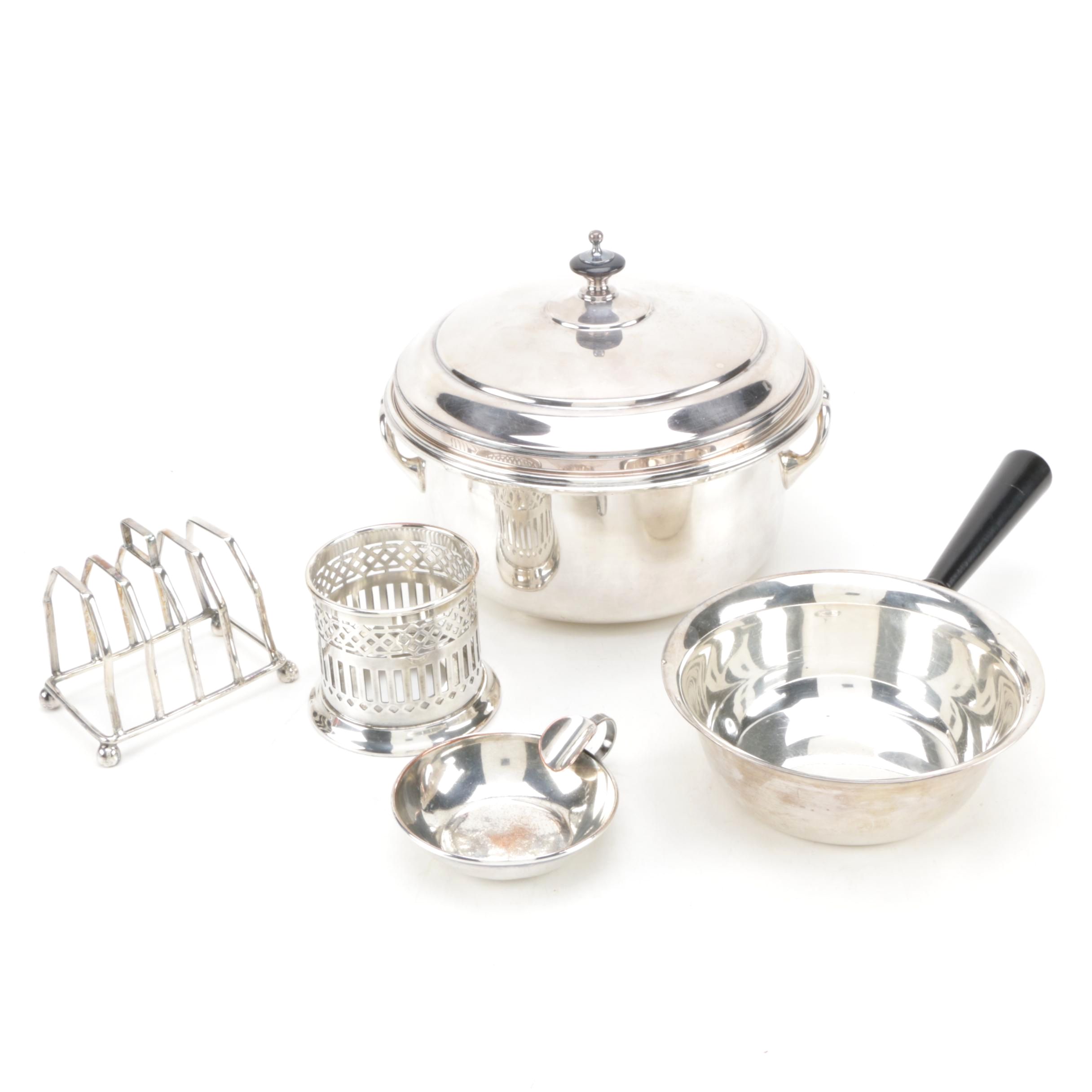 William Hutton & Sons Silver Plate Cook Pot and More