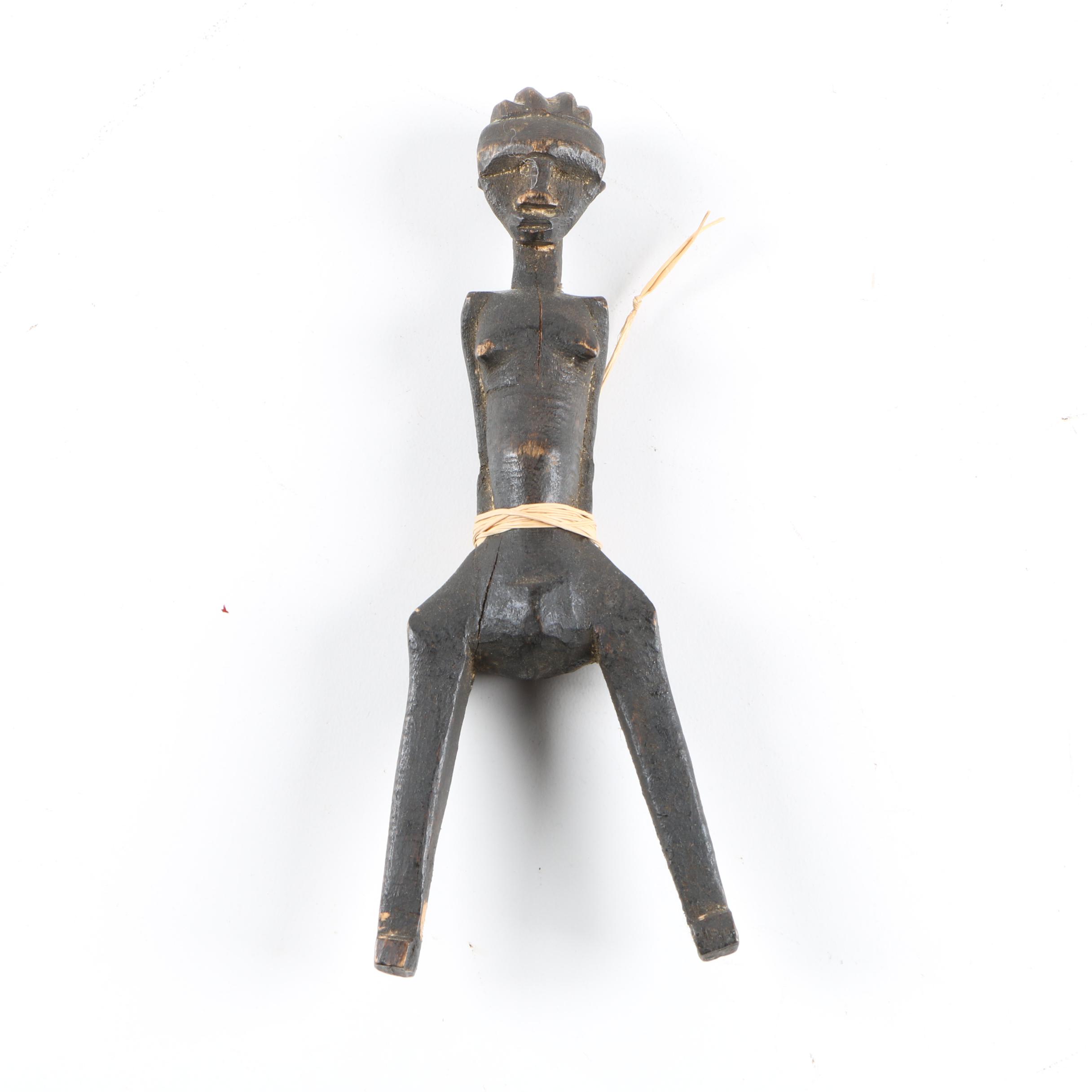 Wood Carved West African Weaving Tool