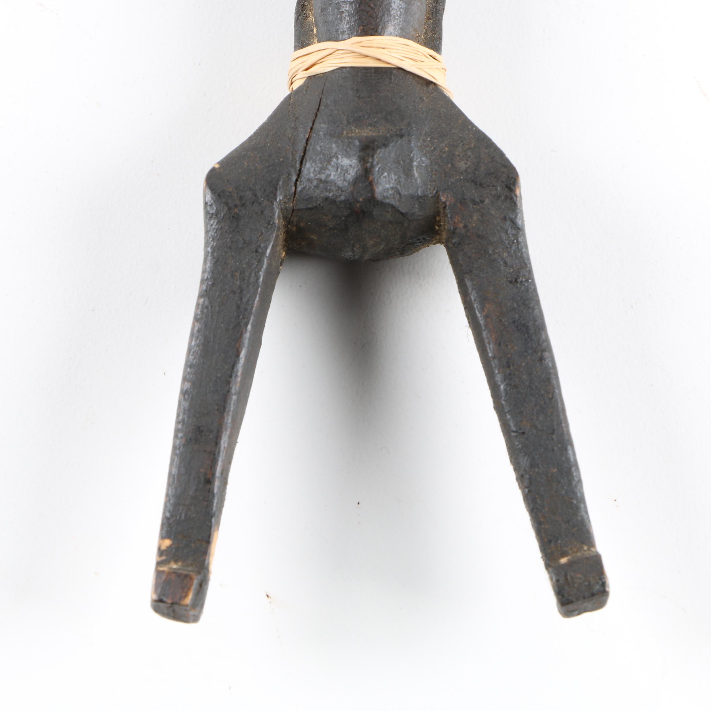 Wood Carved West African Weaving Tool