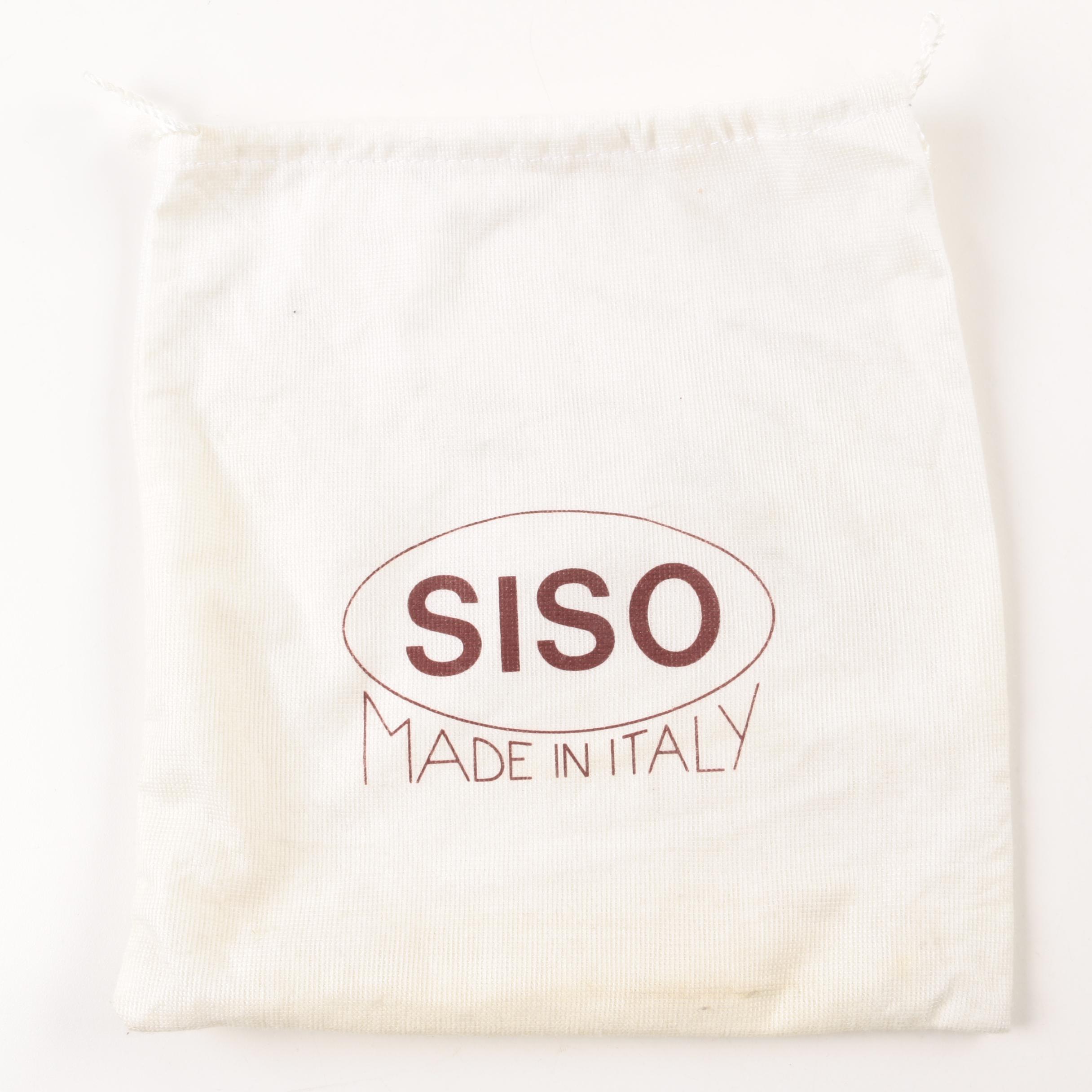 Siso Black Satin Evening Bag with Gold Tone Chain Strap