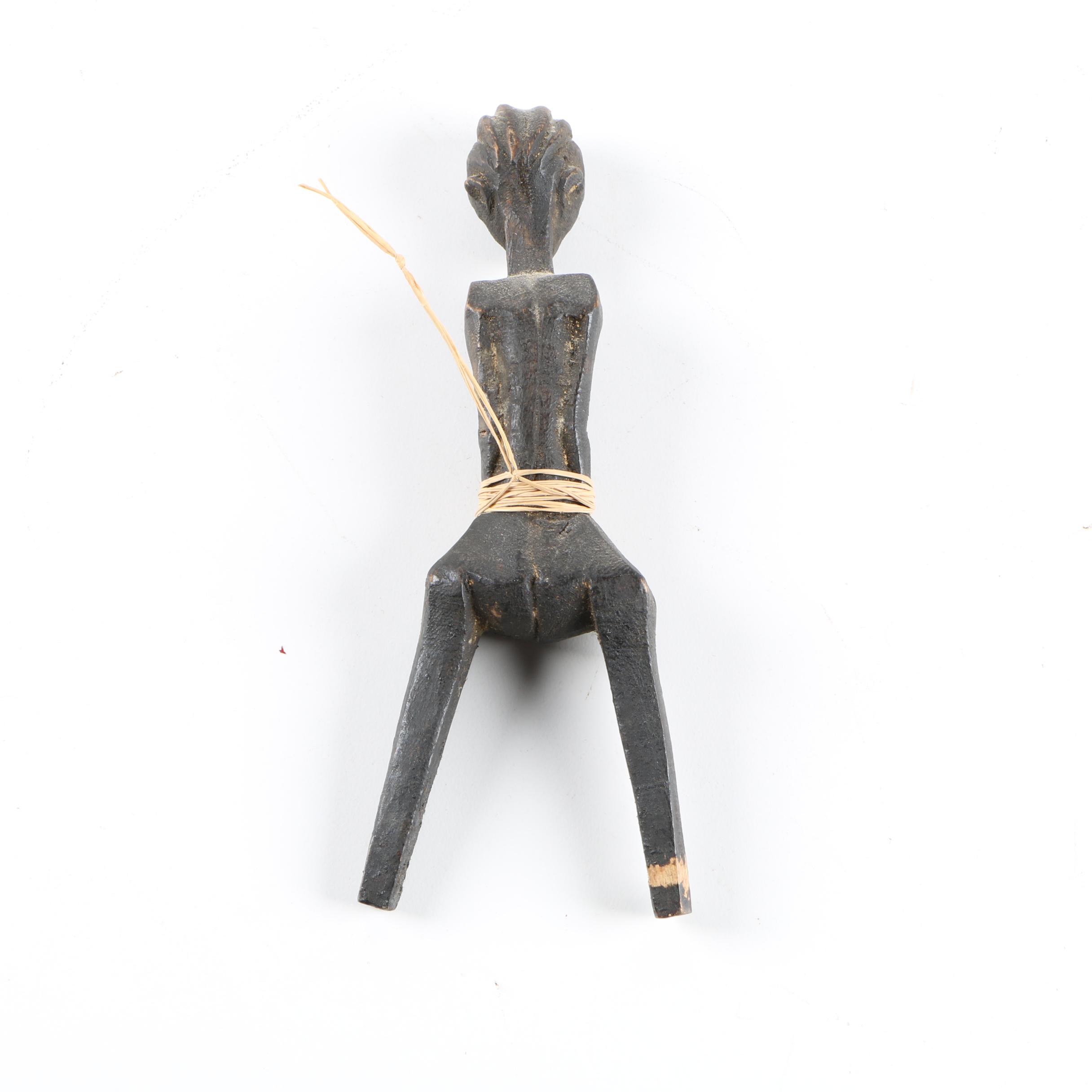 Wood Carved West African Weaving Tool