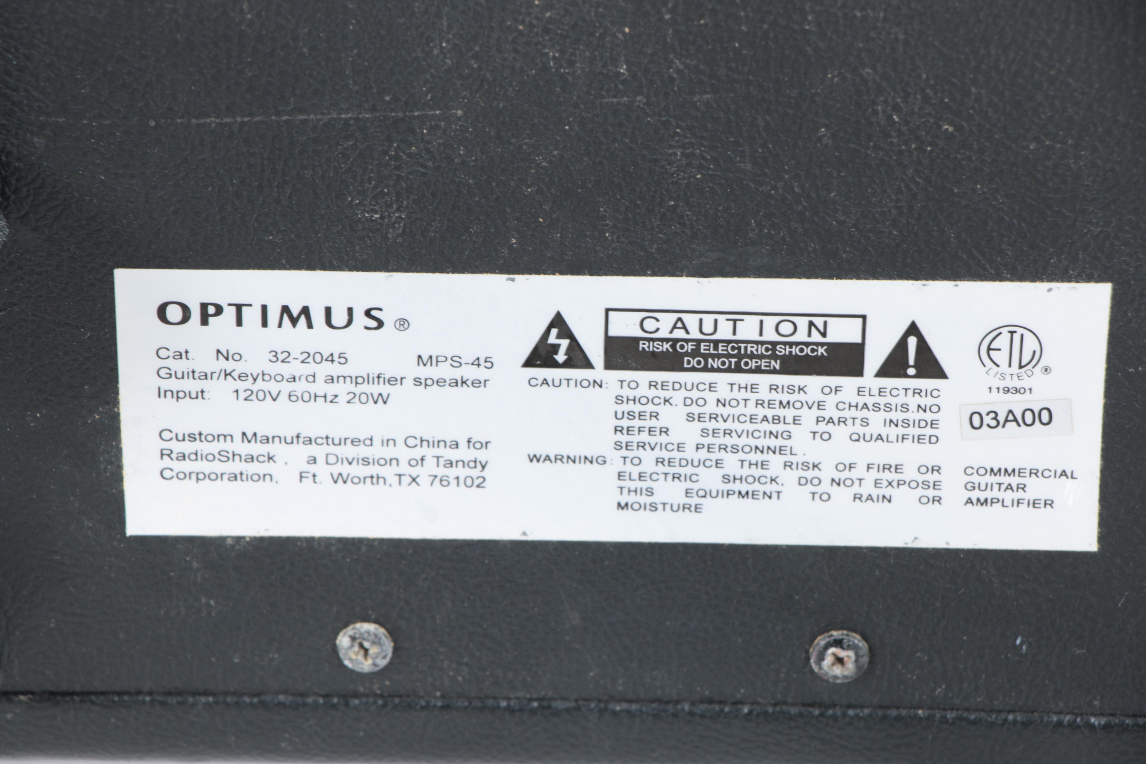 Behringer Strat Style Electric Guitar and Optimus Amplifier