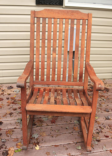 Pair of Teak Rocking Chairs