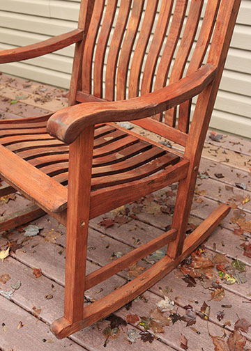Pair of Teak Rocking Chairs