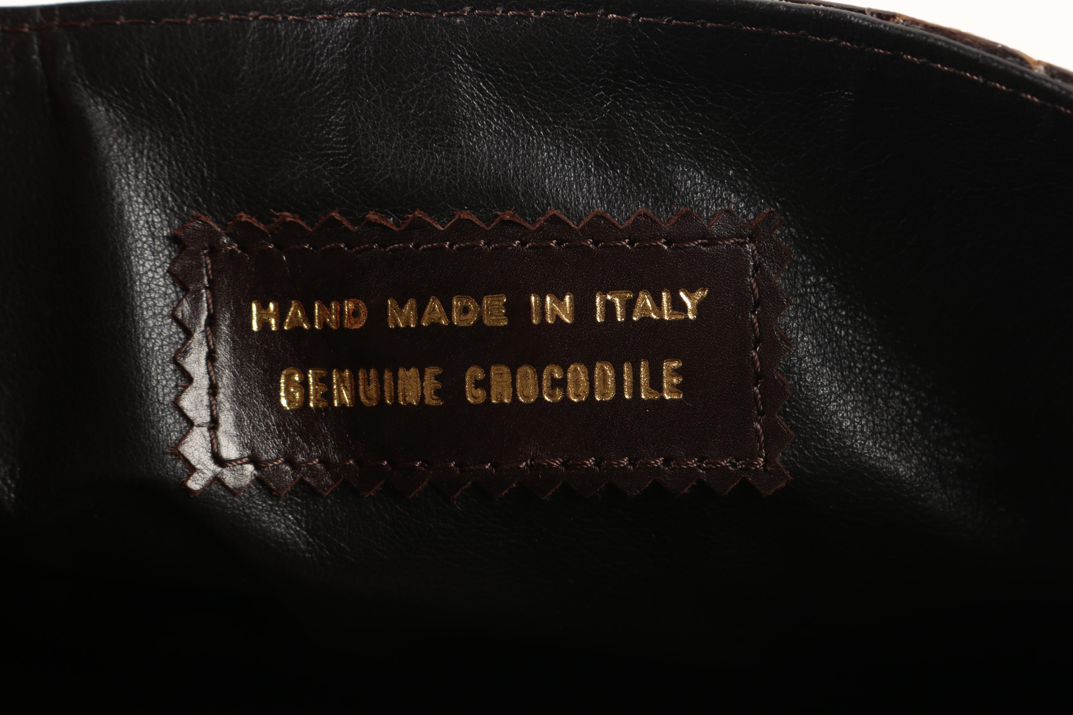 Elizabeth Genuine Crocodile Wristlet Clutch