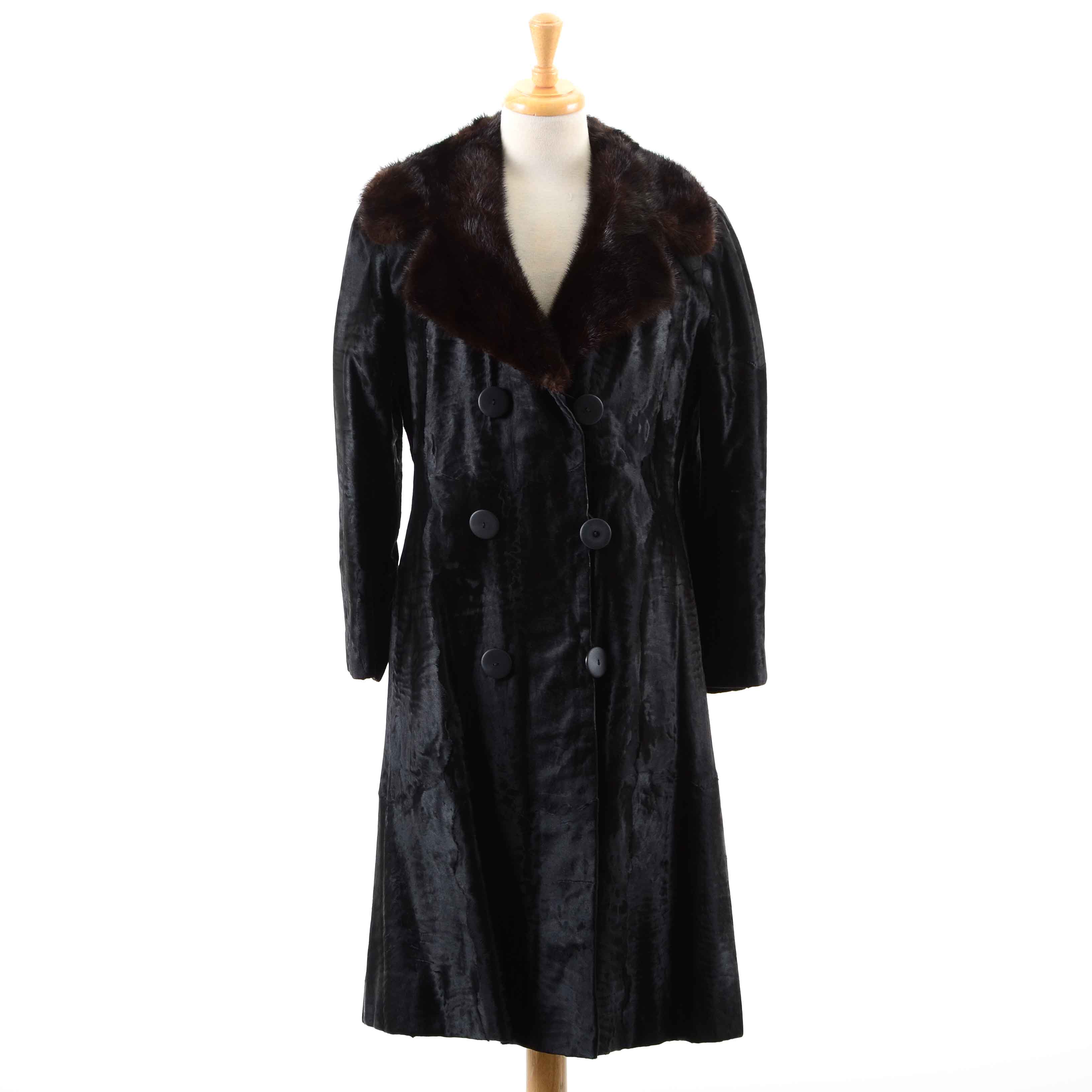 Salon Internacional Boutique Calfskin and Mink Vintage Coat