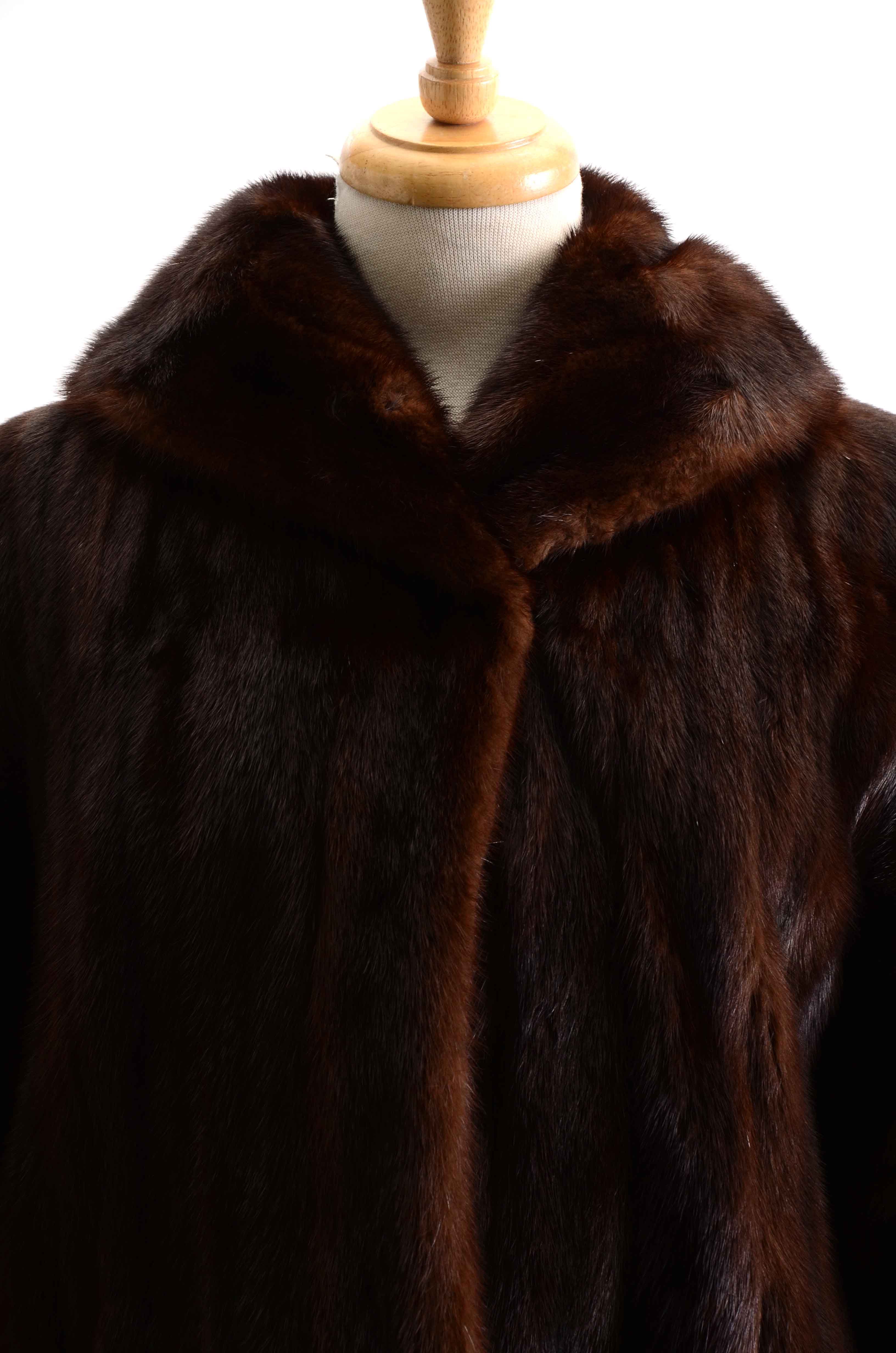 Vintage Gidding Jenny Mahogany Brown Mink Fur Coat