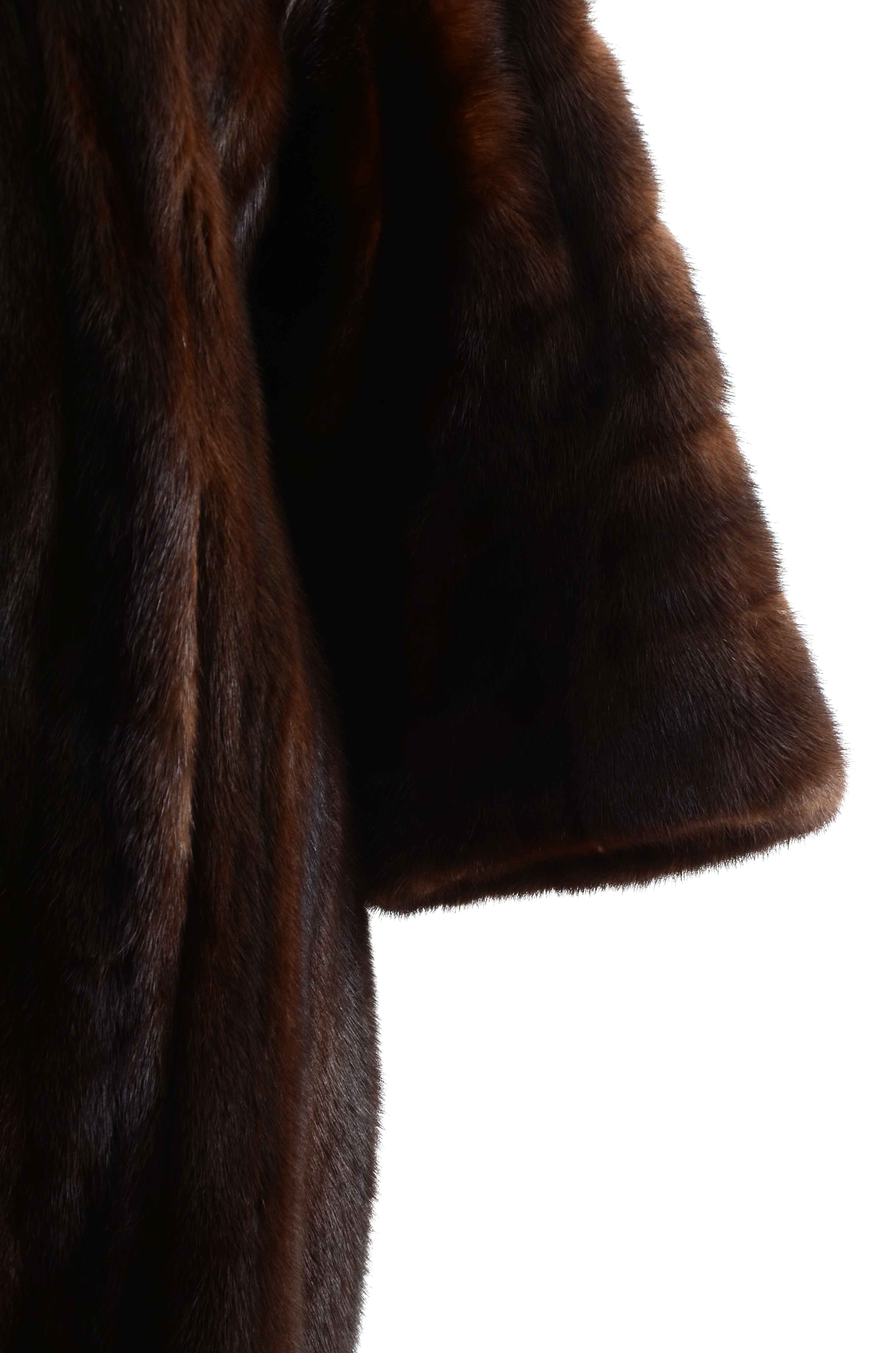 Vintage Gidding Jenny Mahogany Brown Mink Fur Coat