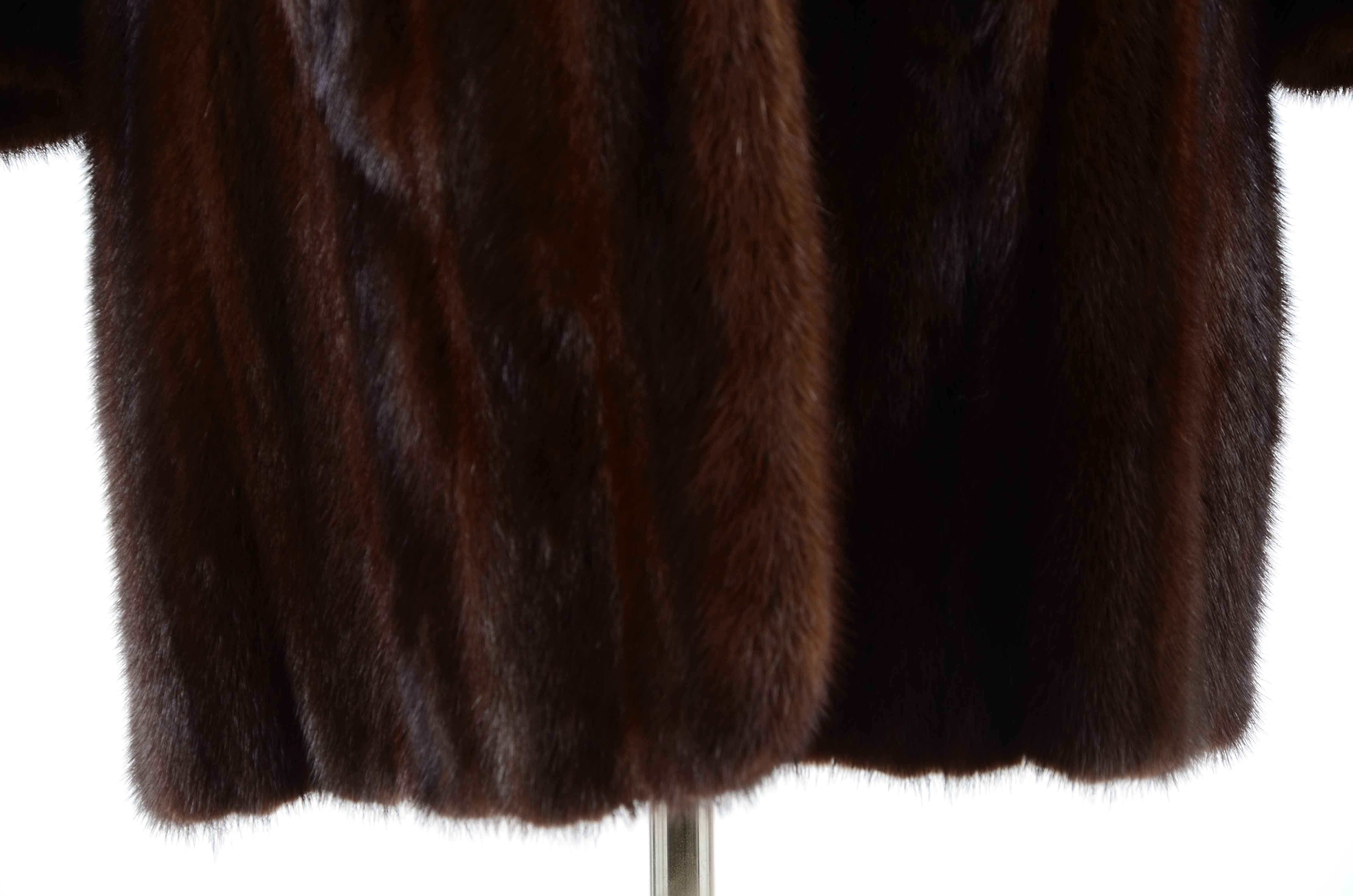 Vintage Gidding Jenny Mahogany Brown Mink Fur Coat