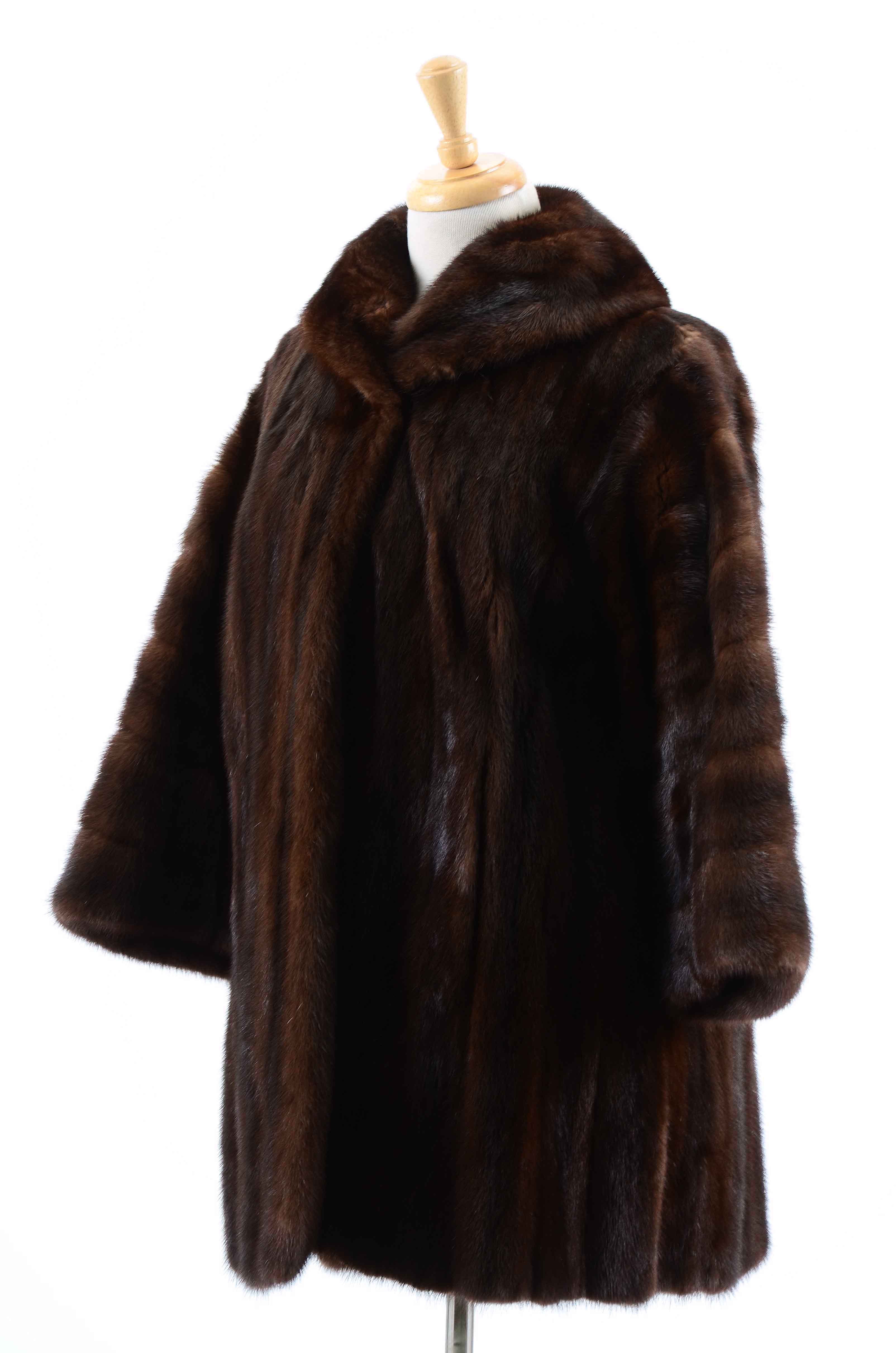 Vintage Gidding Jenny Mahogany Brown Mink Fur Coat