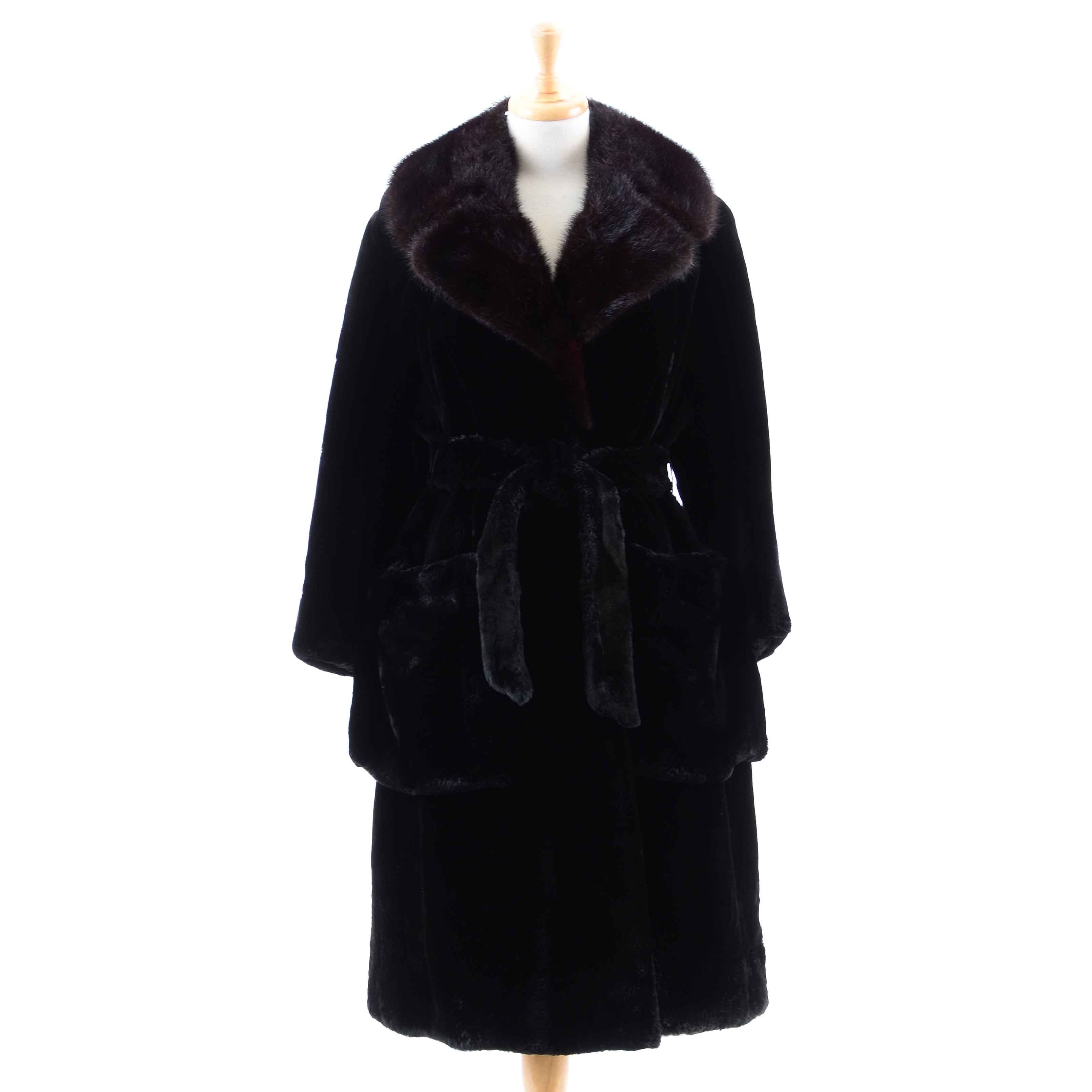 Gidding Jenny Beaver and Mink Vintage Coat