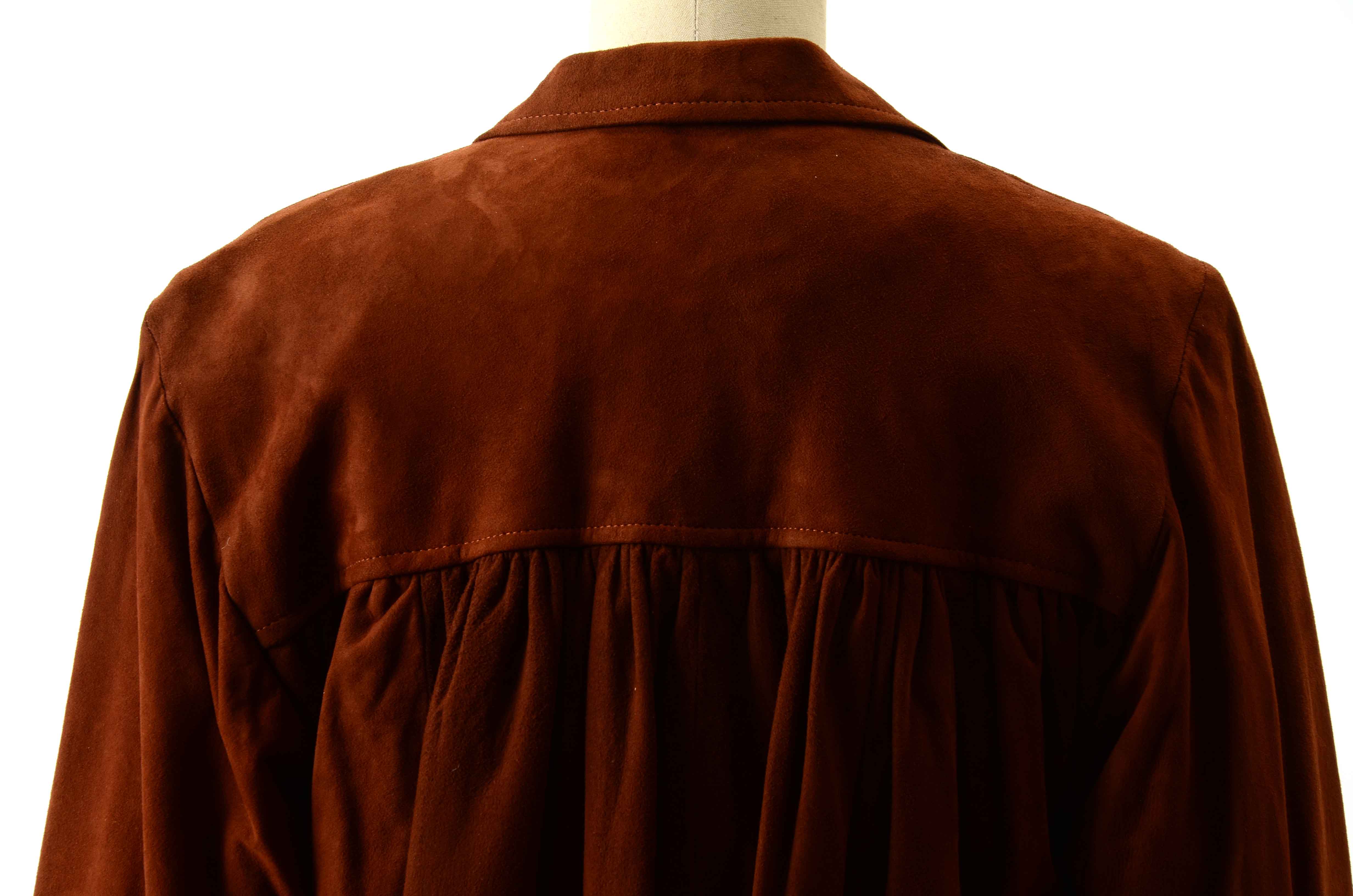 Women's Vintage Suede Dress and Jacket Set