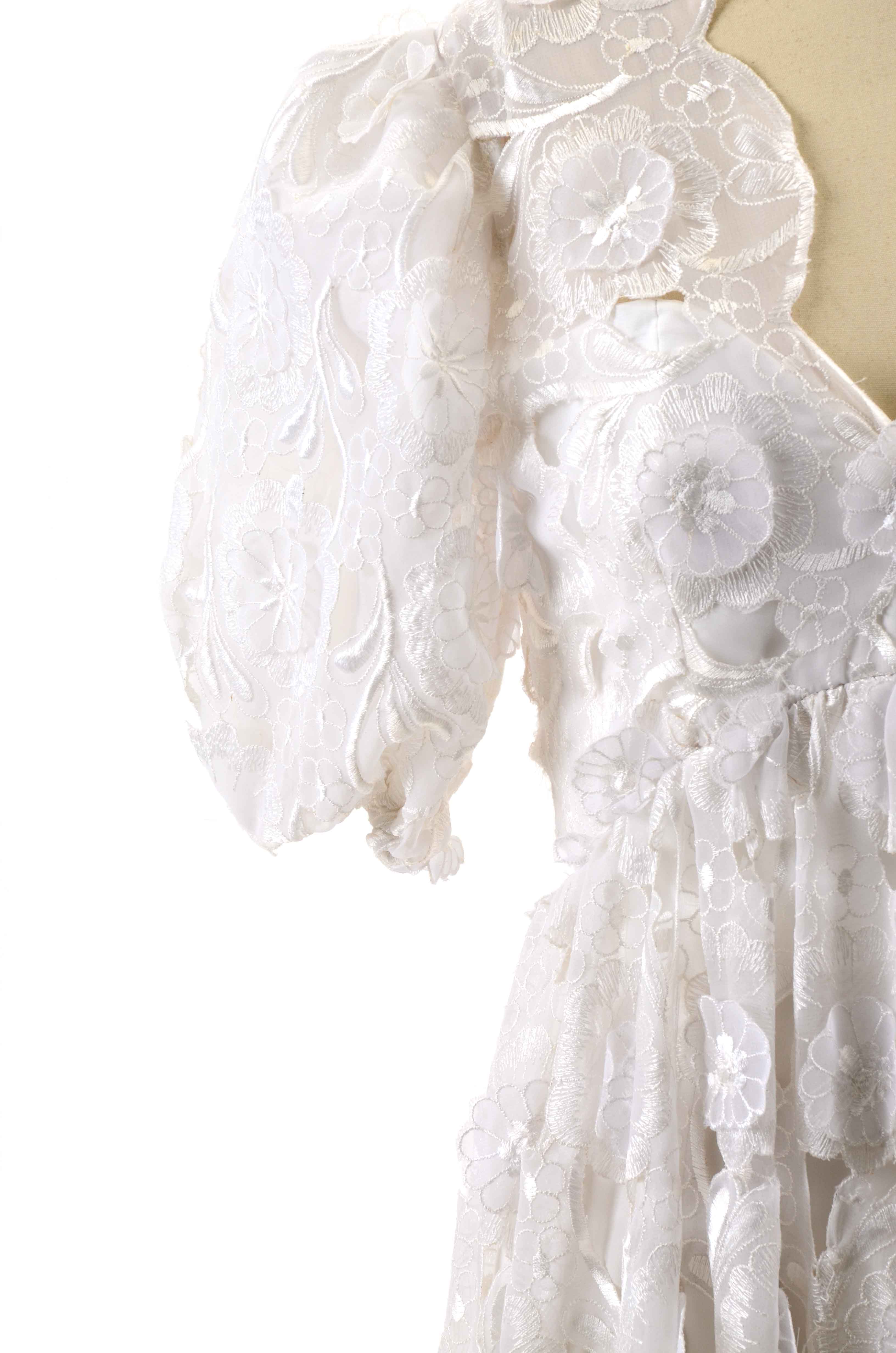 Richilene White Lace Evening Dress