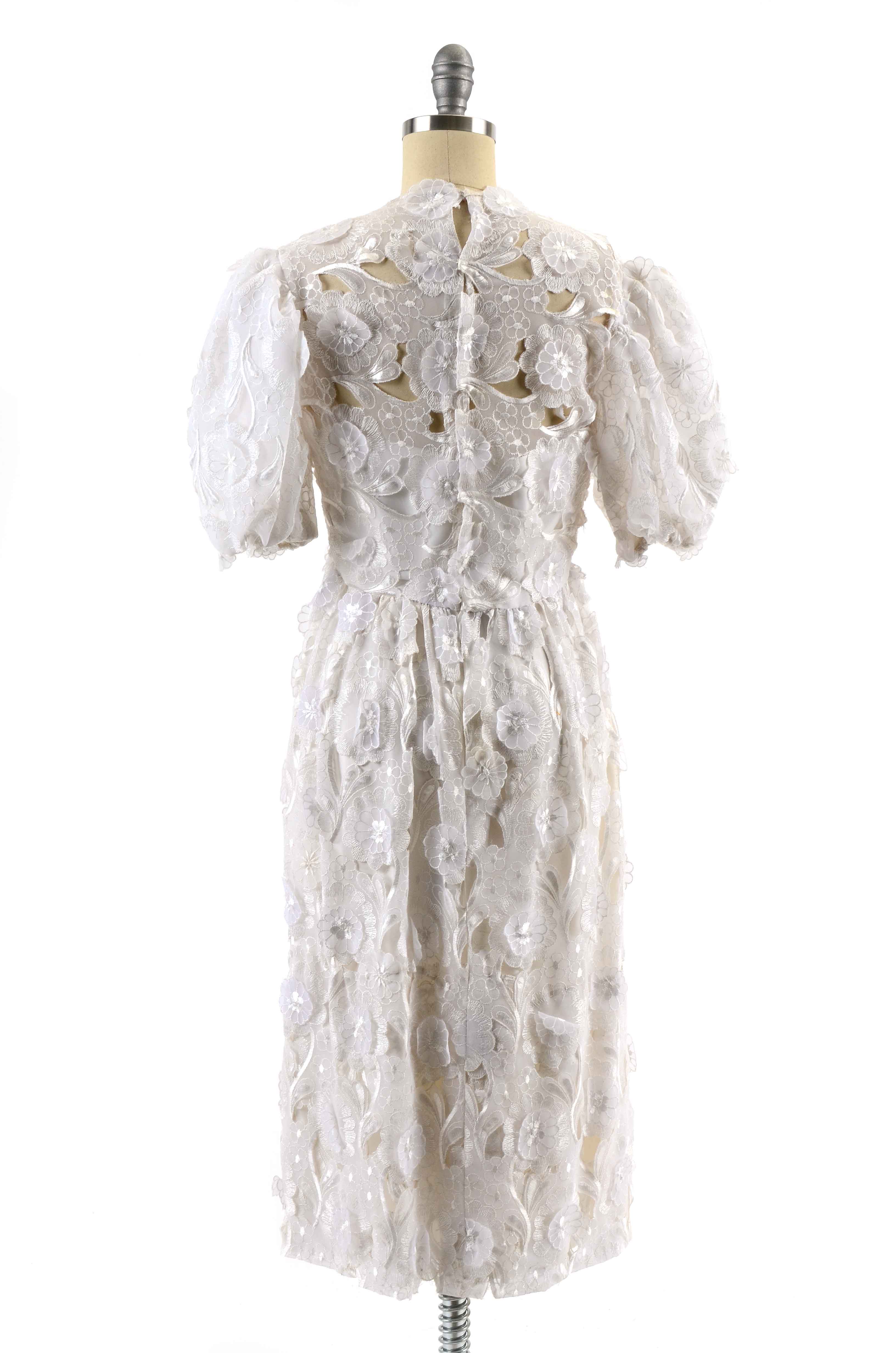 Richilene White Lace Evening Dress